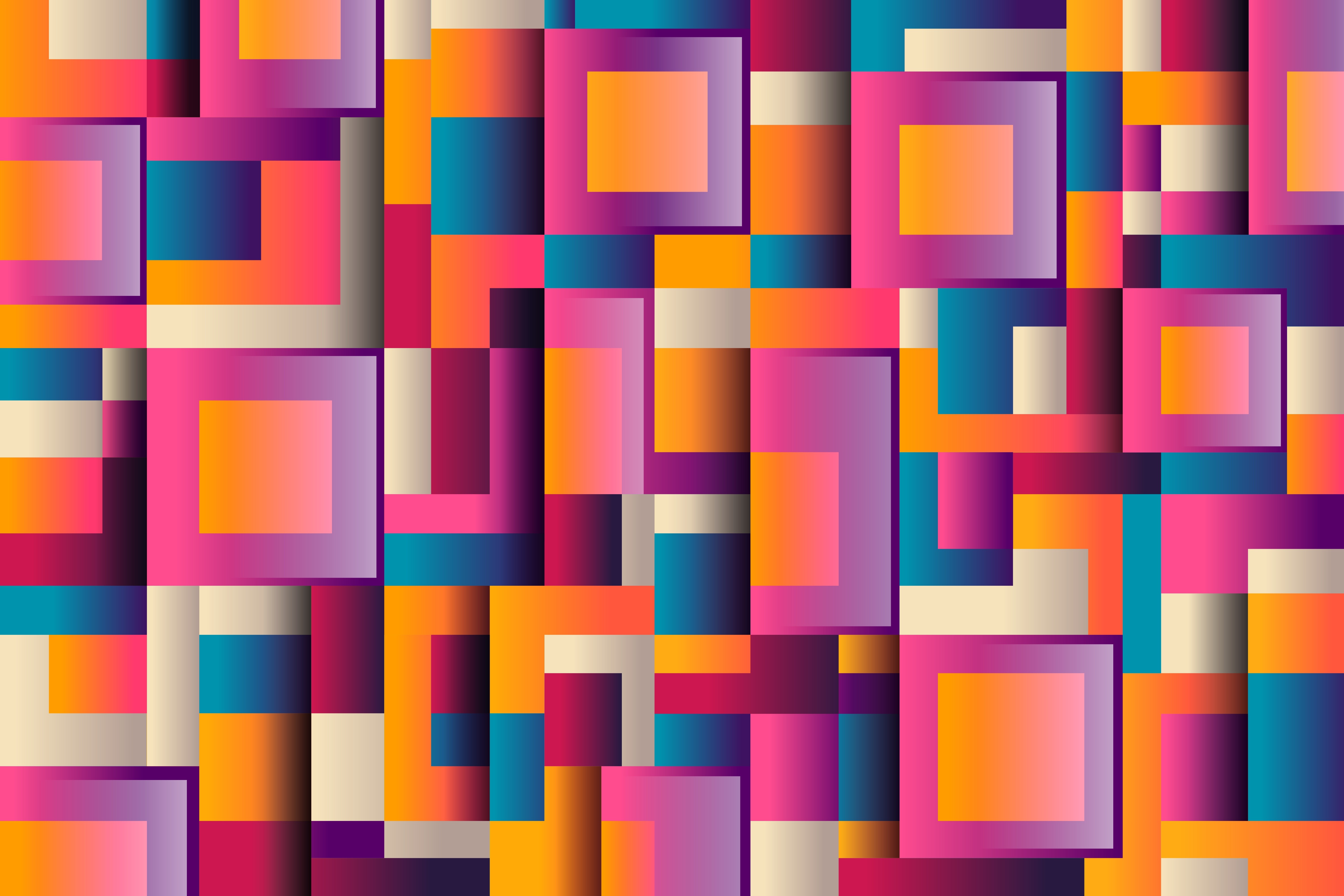 abstract, colorful, digital art, HD Wallpaper