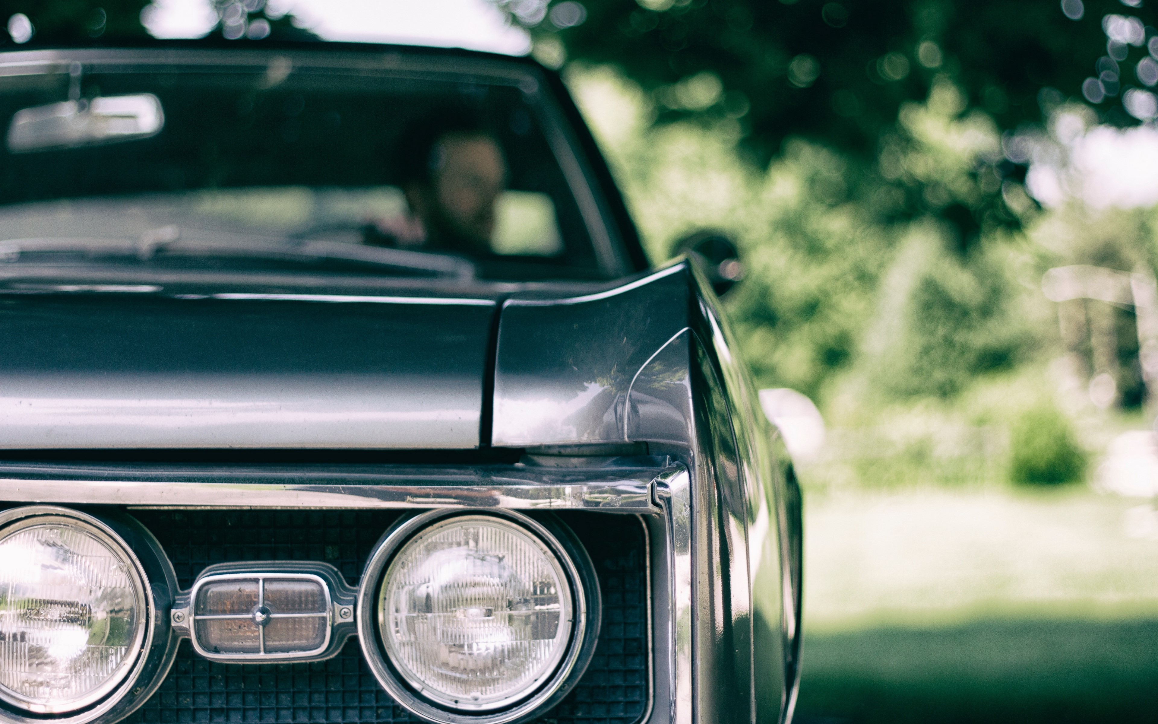 car, tuning, vehicle, black cars, Headlights, HD Wallpaper