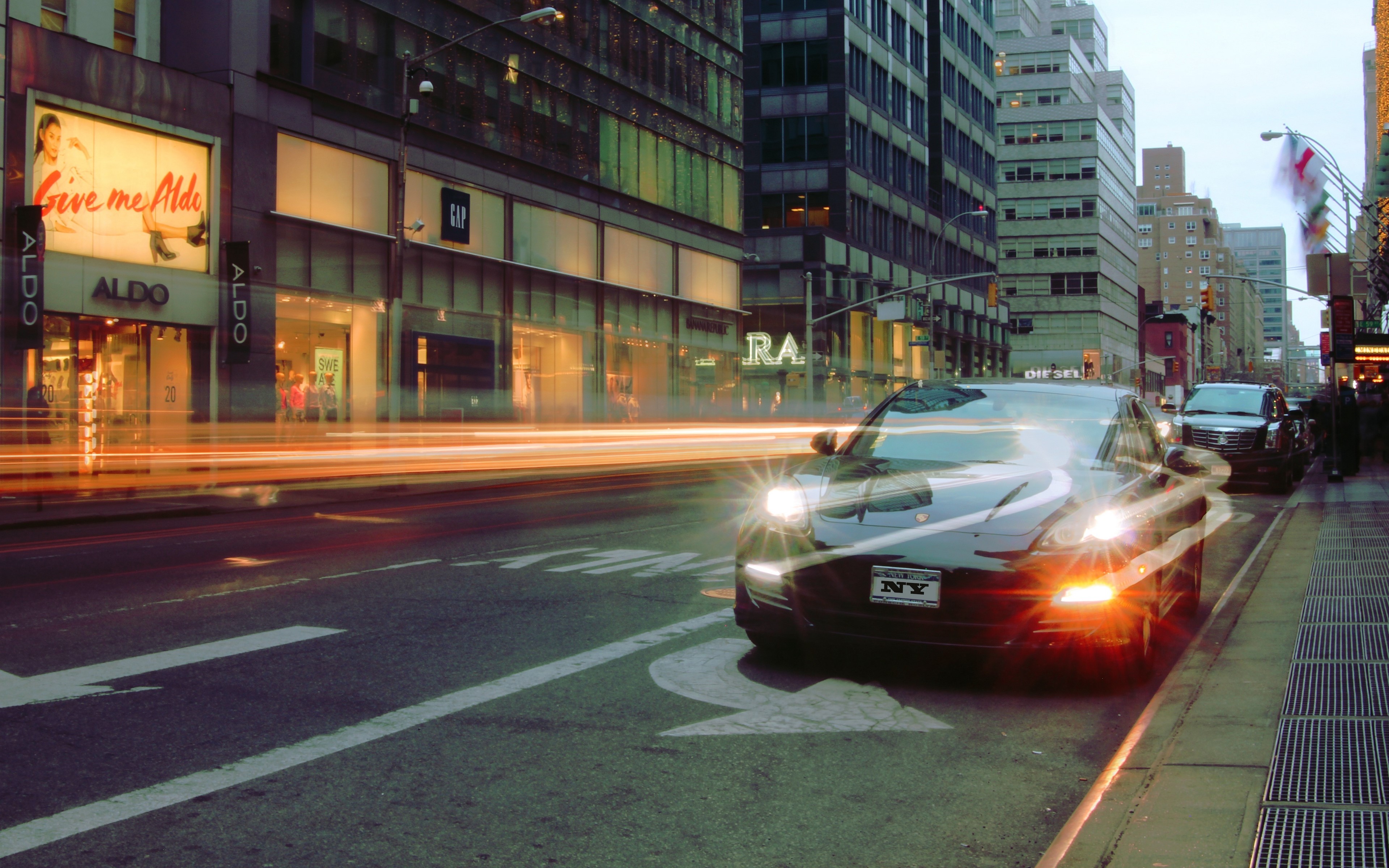 car, Porsche Panamera, street, HD Wallpaper