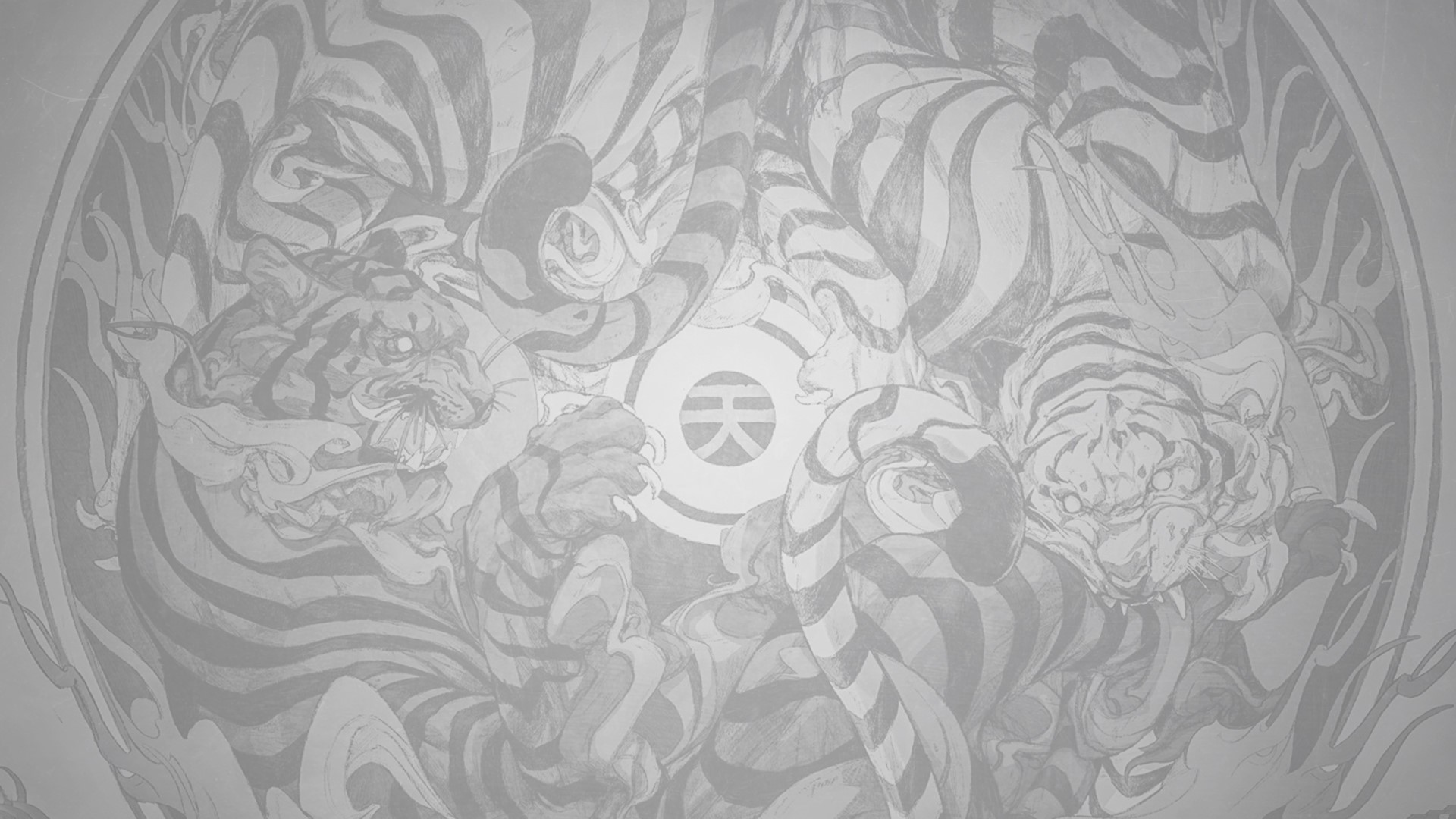 minimalism, tattoo, tiger, animal print, illustration, fan art, drawn, texture, Japan, HD Wallpaper