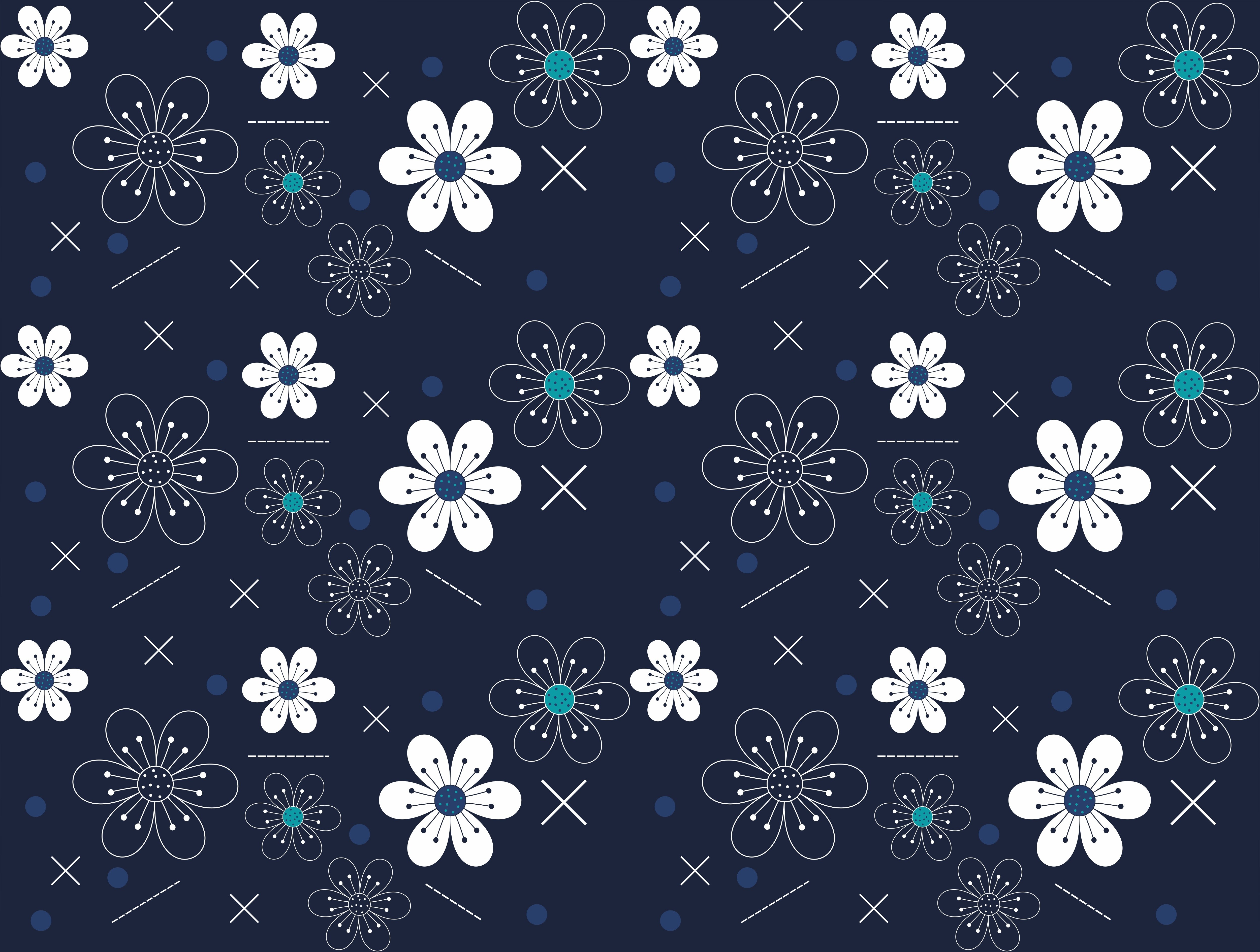 flowers, pattern, texture, HD Wallpaper