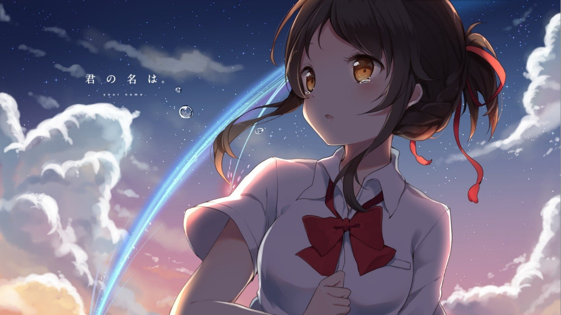 comic art, Your Name, Miyamizu Mitsuha, Kimi no Na Wa, HD Wallpaper