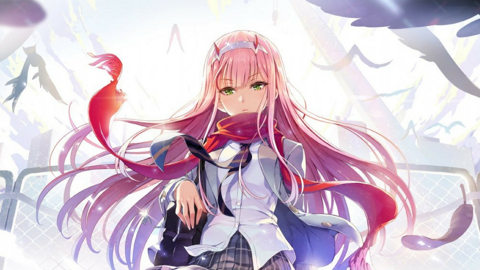 anime, anime girls, Darling in the FranXX, Zero Two (Darling in the FranXX), HD Wallpaper
