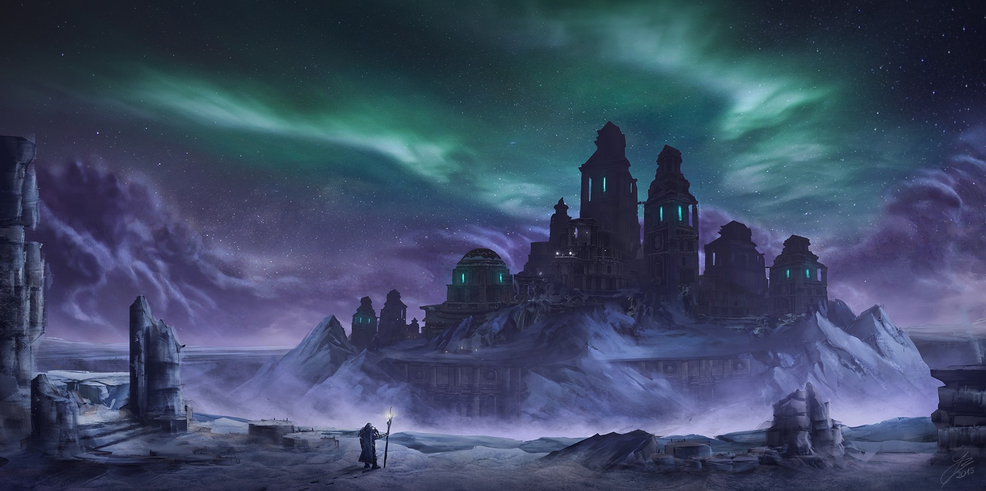 digital art, landscape, castle, fantasy art, HD Wallpaper