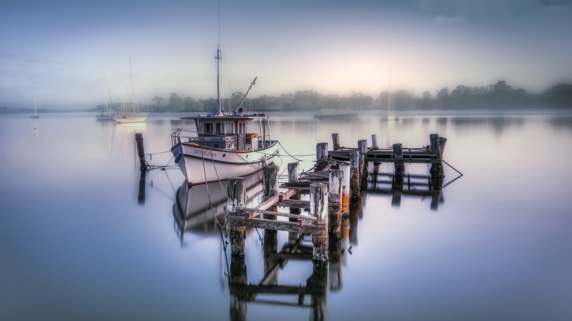 nature, water, boat, blue, vehicle, HD Wallpaper