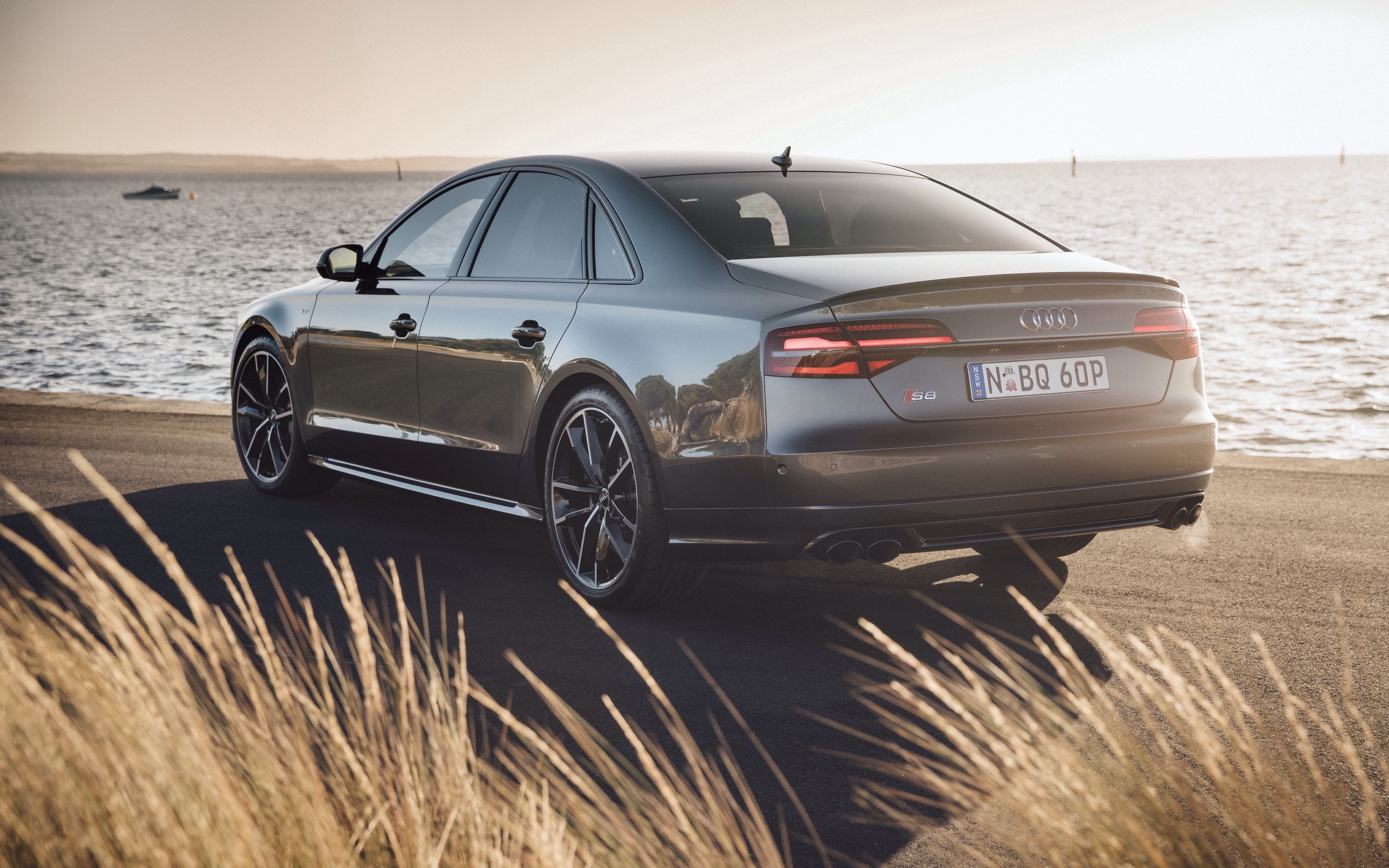 car, Audi, Sedan, Audi s8, grey cars, HD Wallpaper