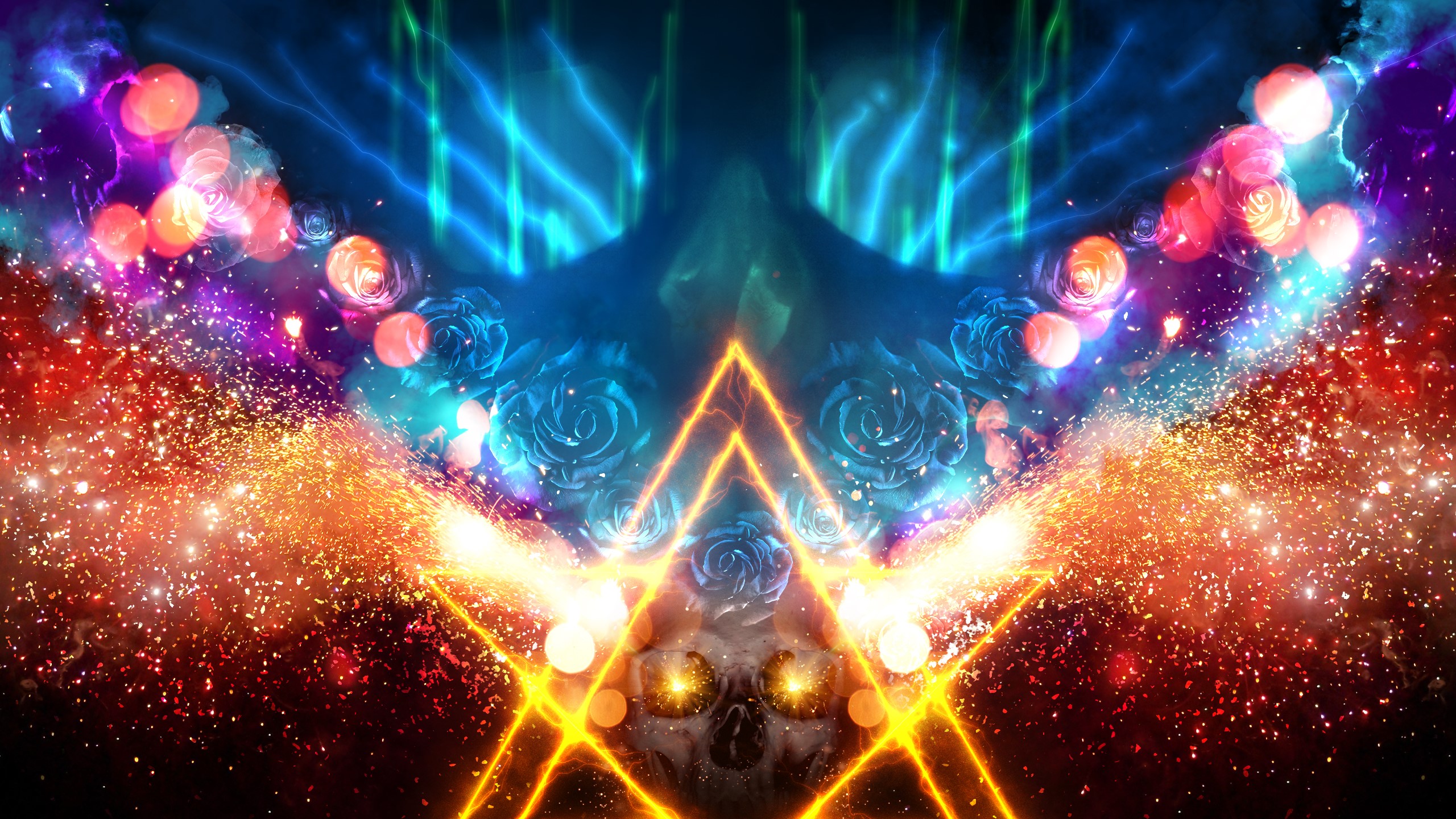 psychedelic, abstract, colorful, HD Wallpaper