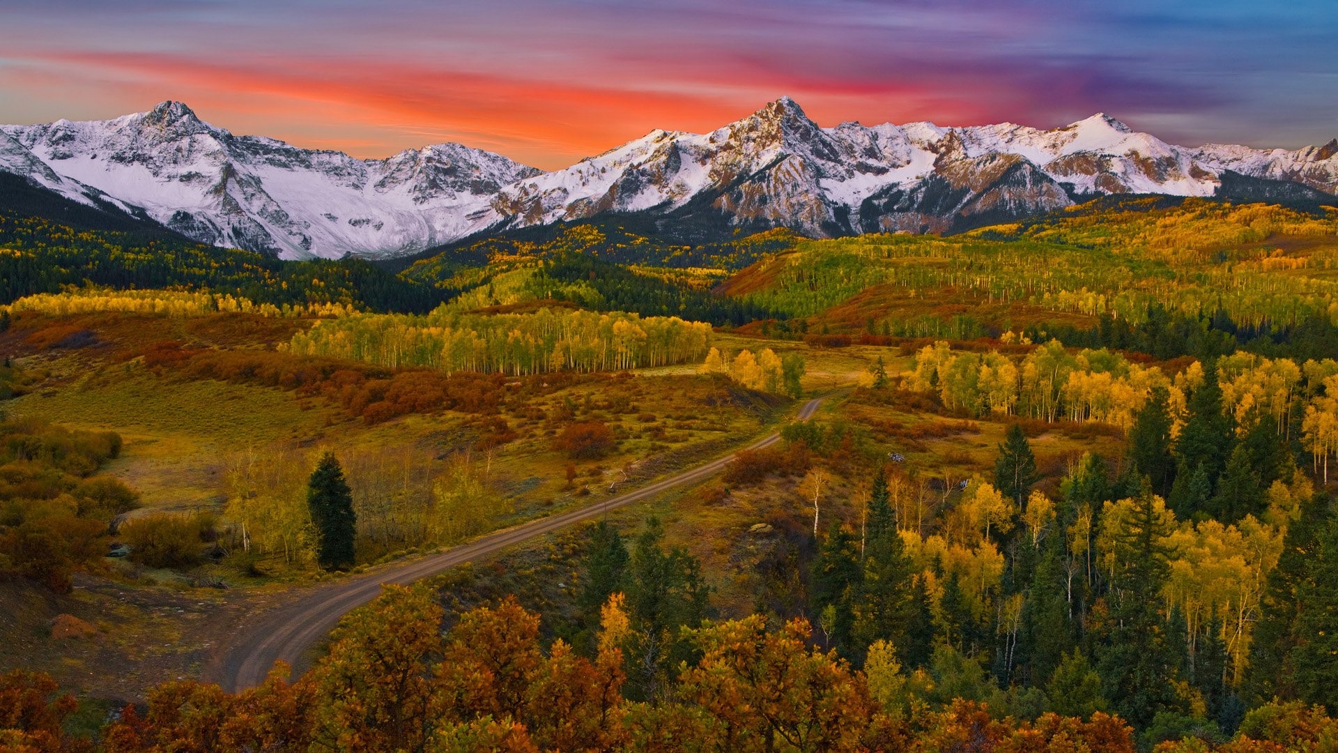 fall, mountains, nature, HD Wallpaper