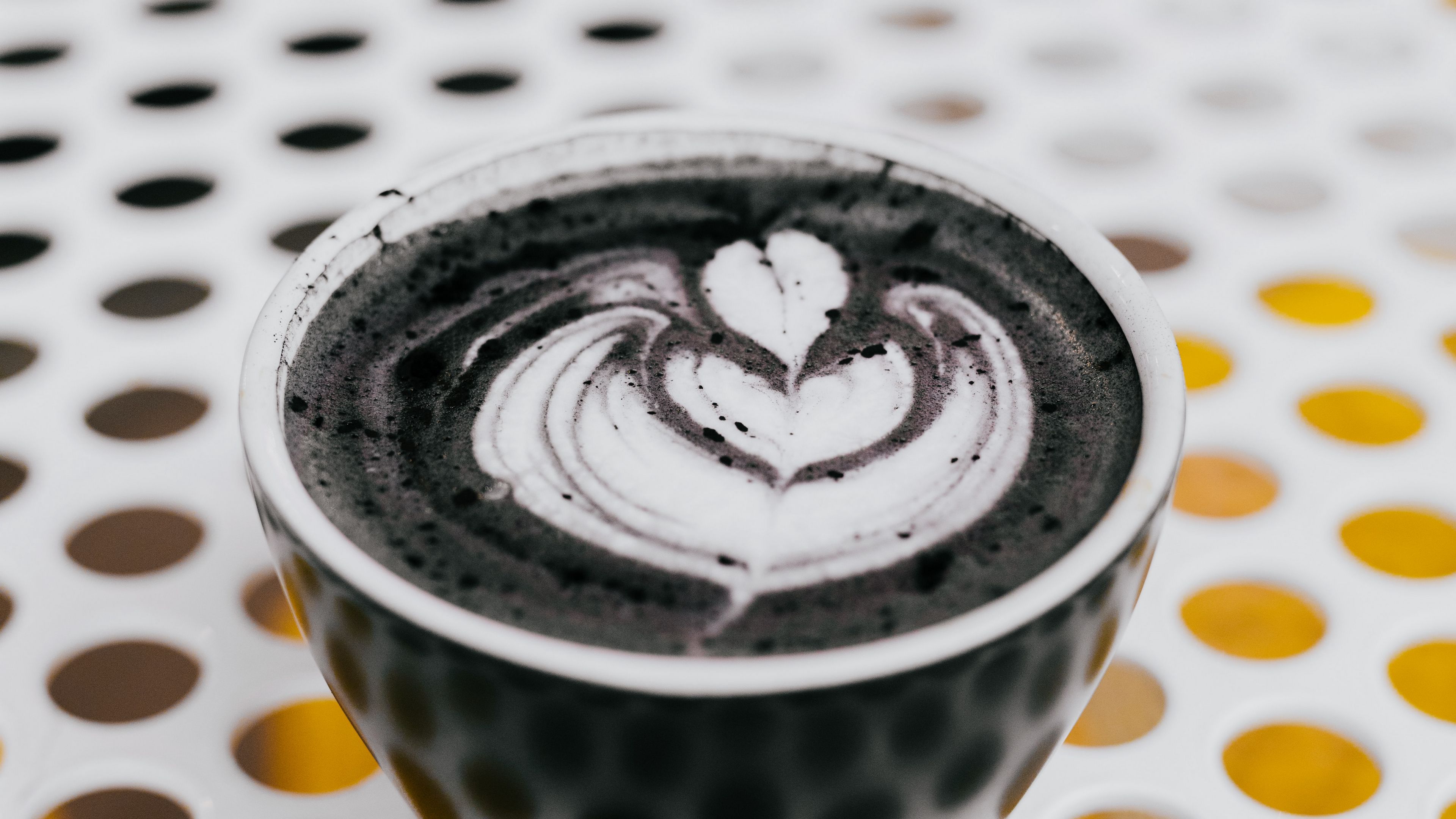 coffee, cup, drink, foam, 4k, HD Wallpaper