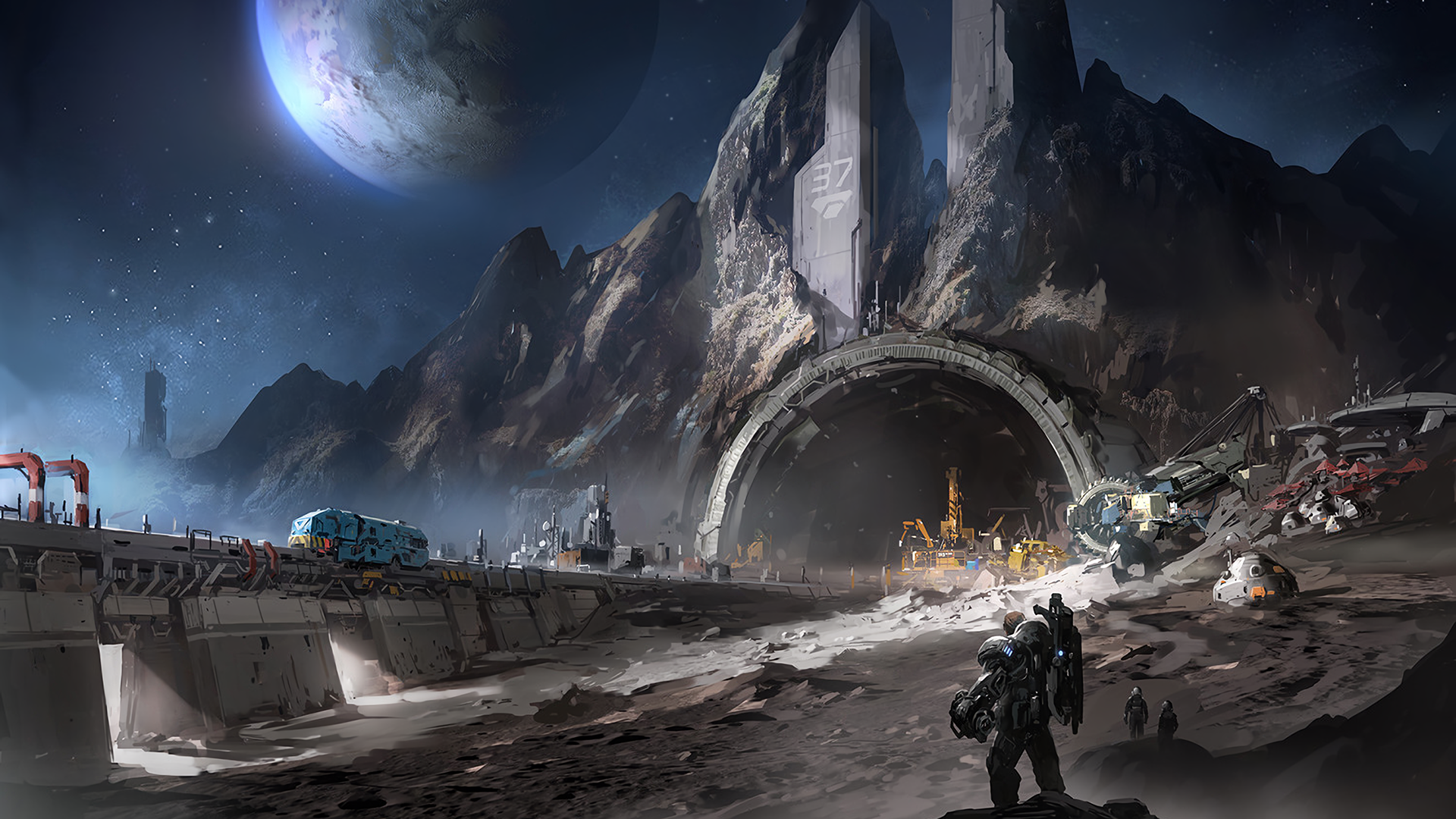 digital art, space, mining, HD Wallpaper