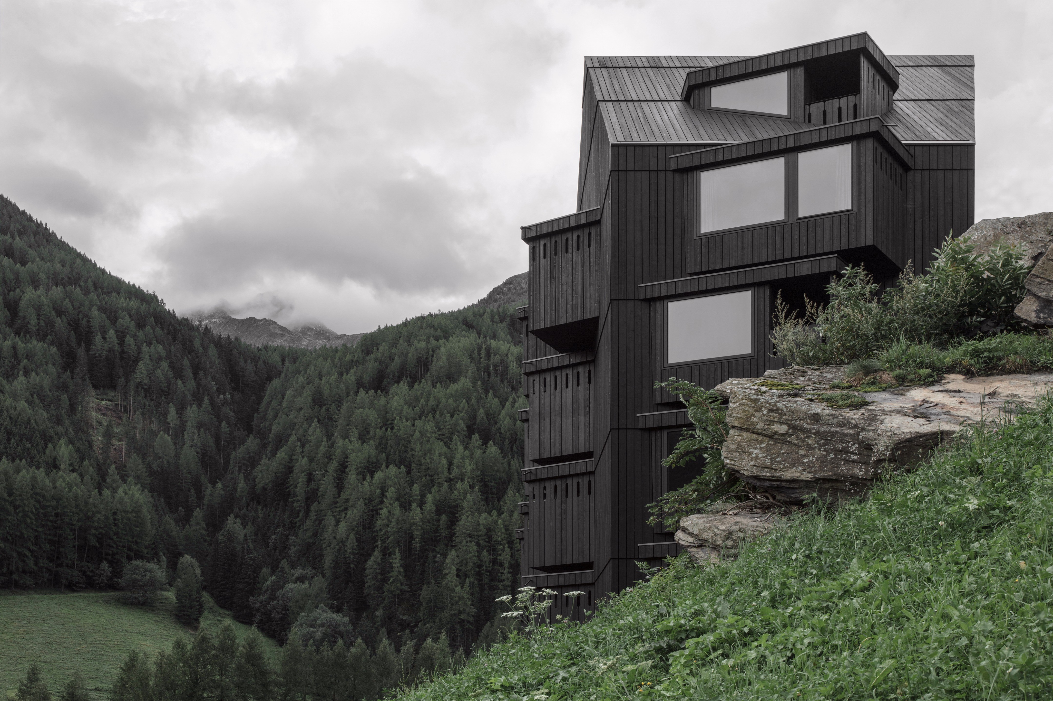 architecture, trees, house, building, HD Wallpaper
