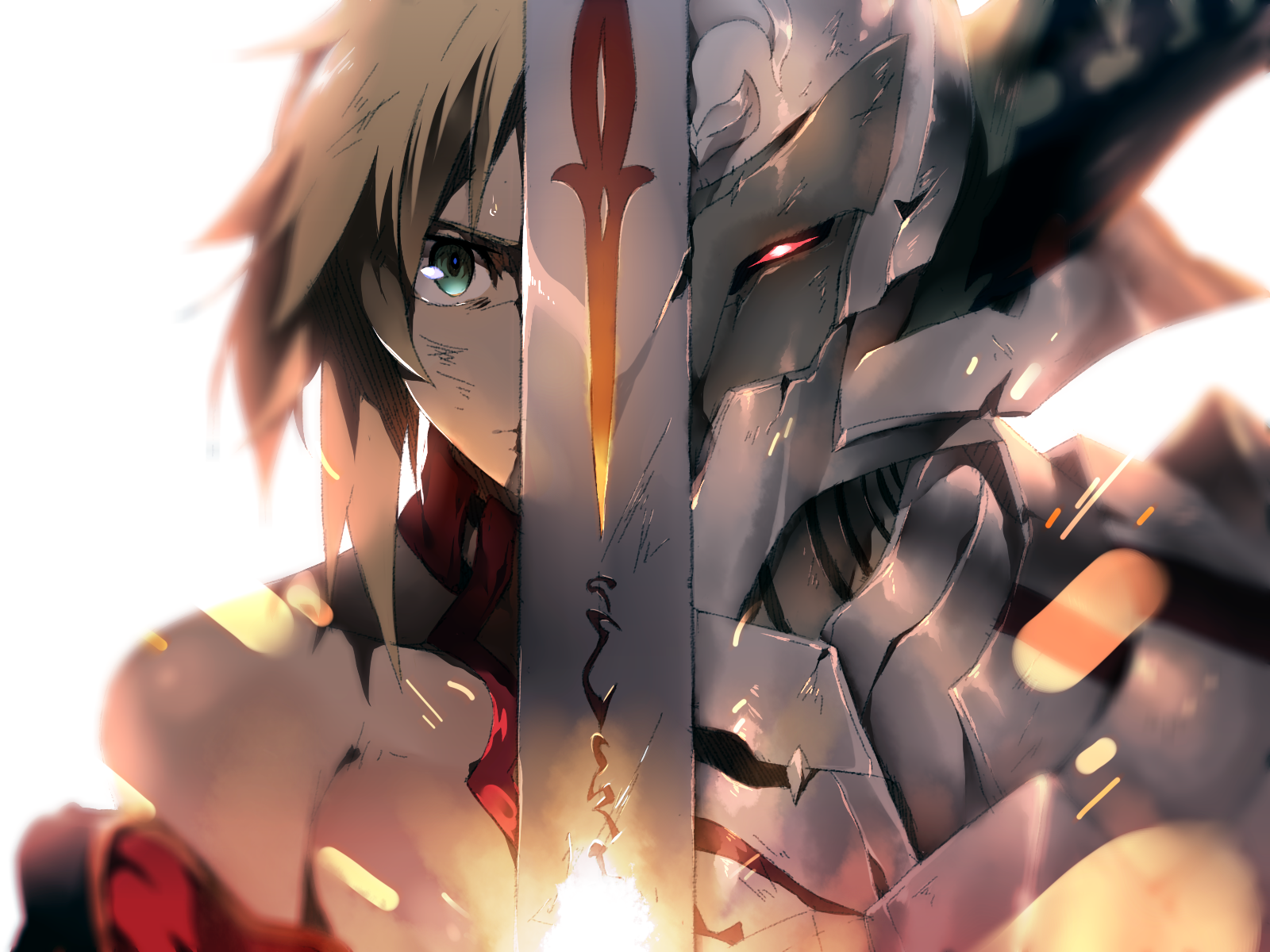 Fate Series, Fate/Apocrypha, anime girls, Mordred (Fate/Apocrypha), Saber of Red, HD Wallpaper