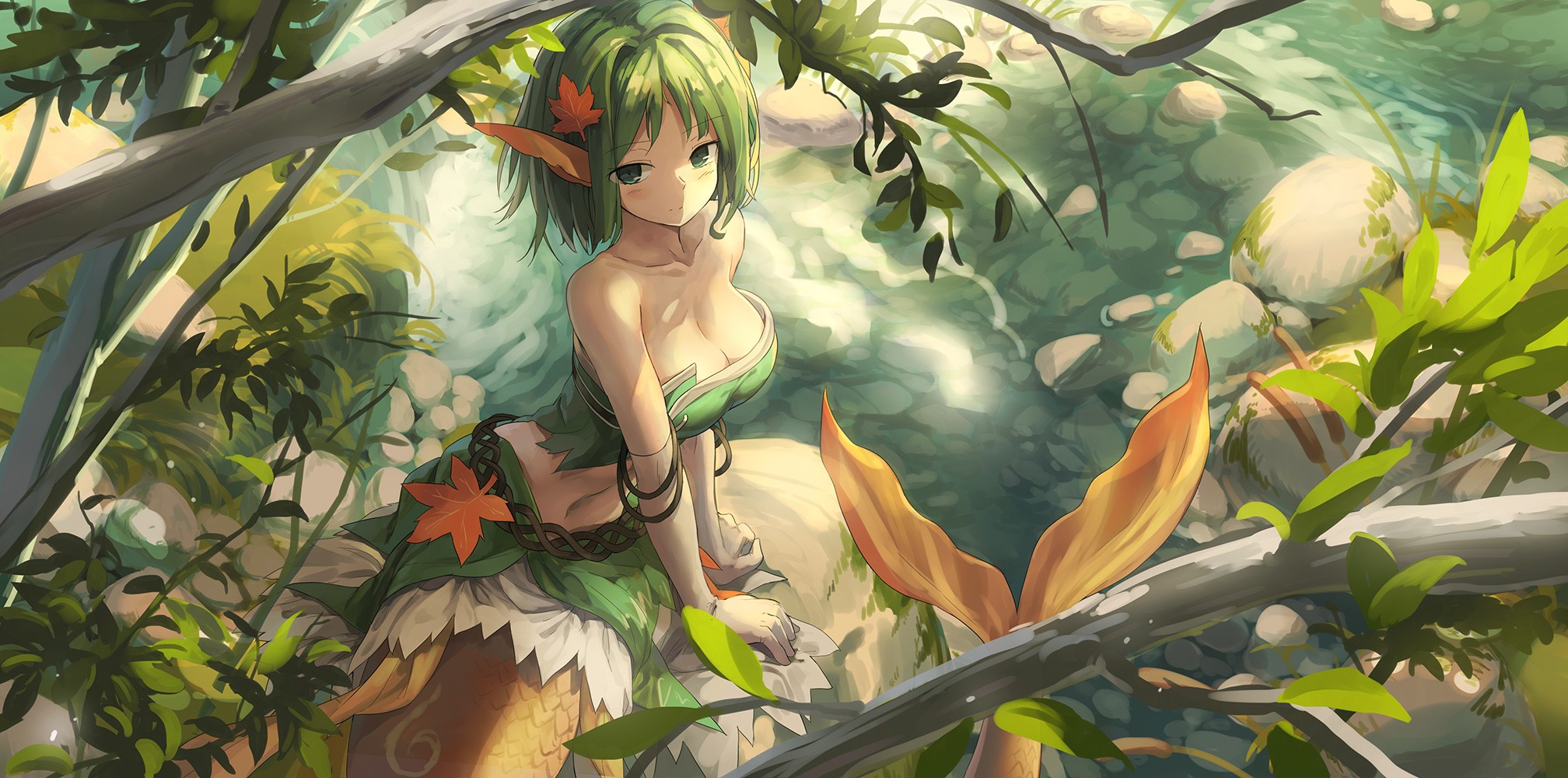 mermaids, anime girls, HD Wallpaper