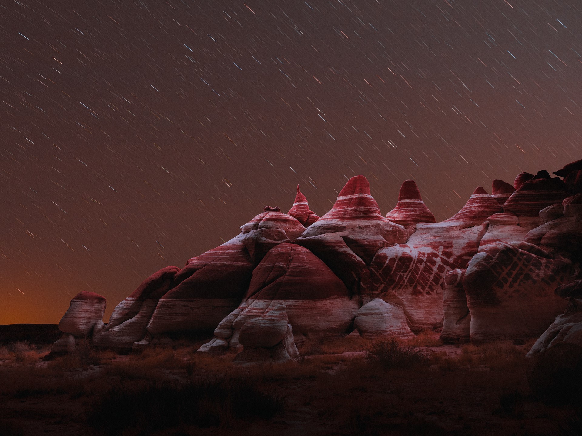 Reuben Wu, night, long exposure, mountains, HD Wallpaper