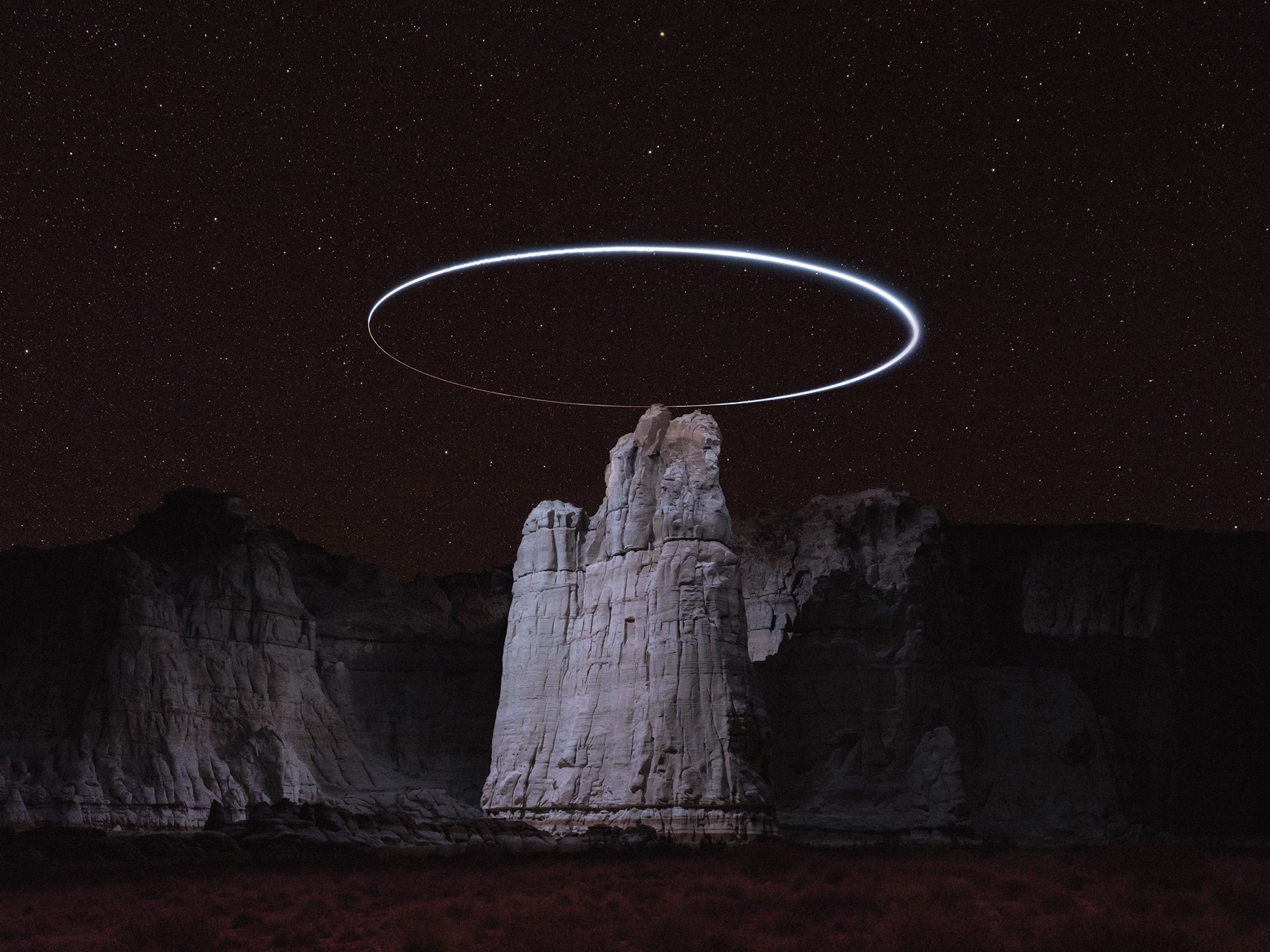 Reuben Wu, night, long exposure, mountains, HD Wallpaper