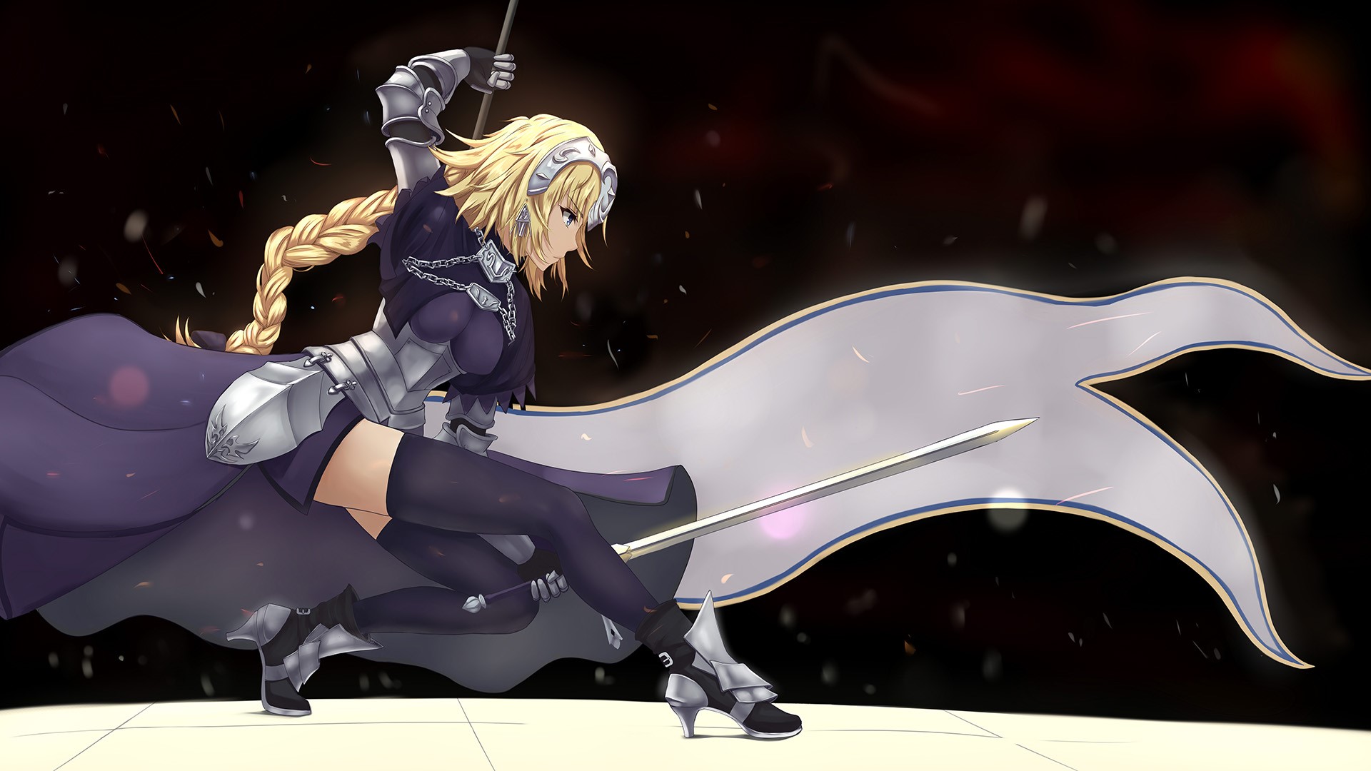 Fate Series, Fate/Apocrypha, anime girls, blonde, Ruler (Fate/Apocrypha), HD Wallpaper