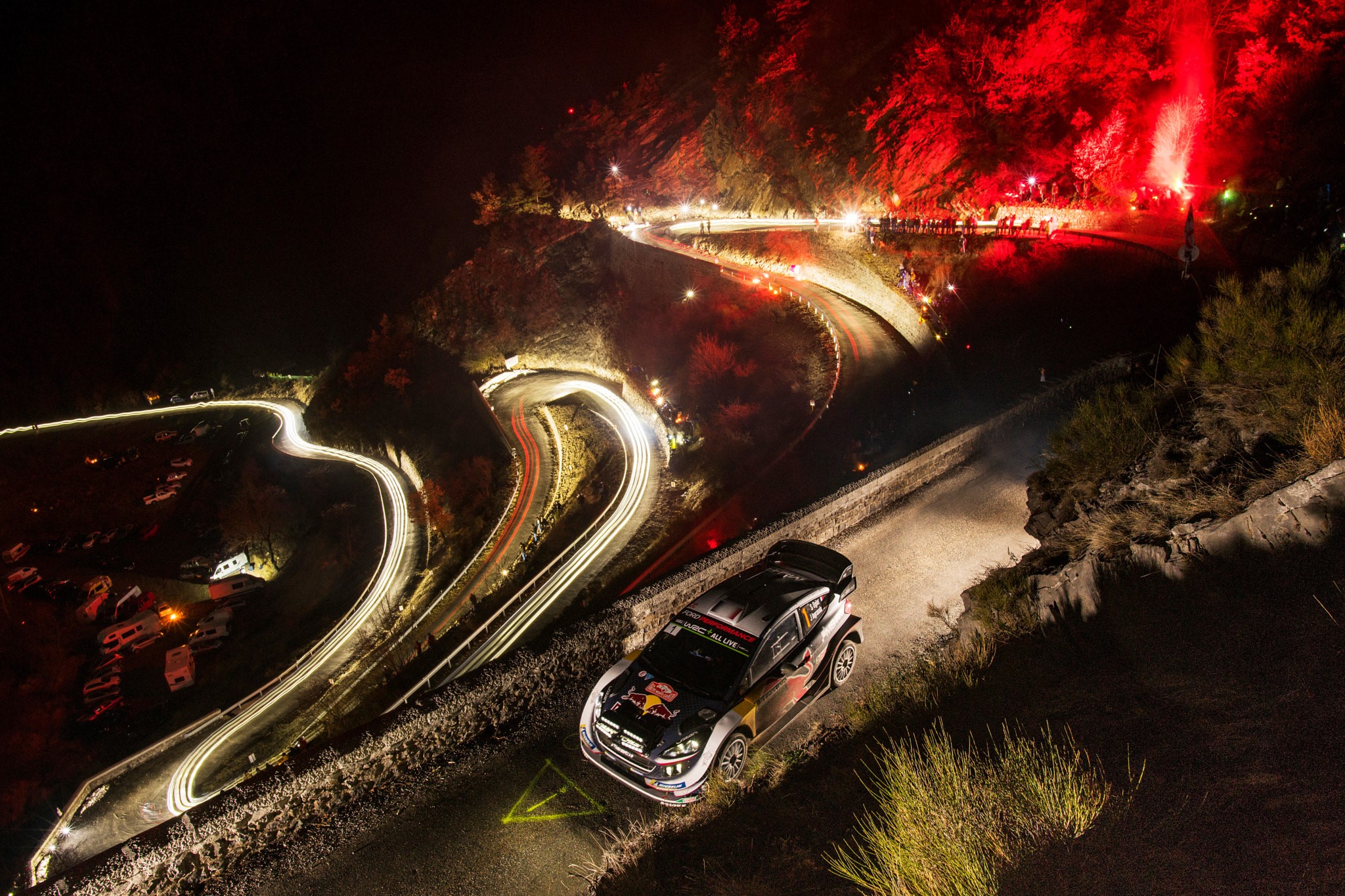 Monaco, night, road, car, lights, vehicle, HD Wallpaper