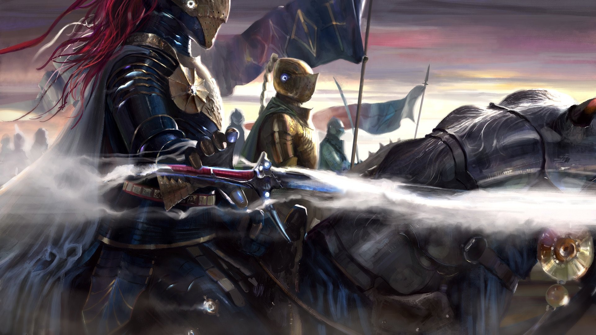 knight, fantasy art, artwork, HD Wallpaper