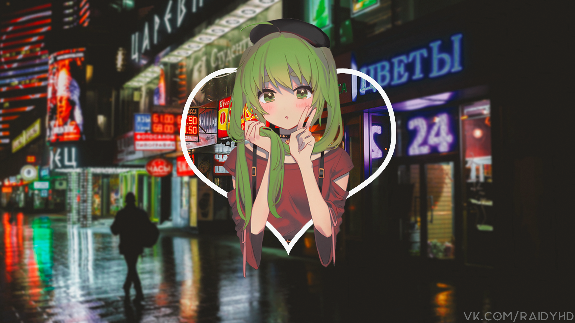 anime, anime girls, picture-in-picture, HD Wallpaper