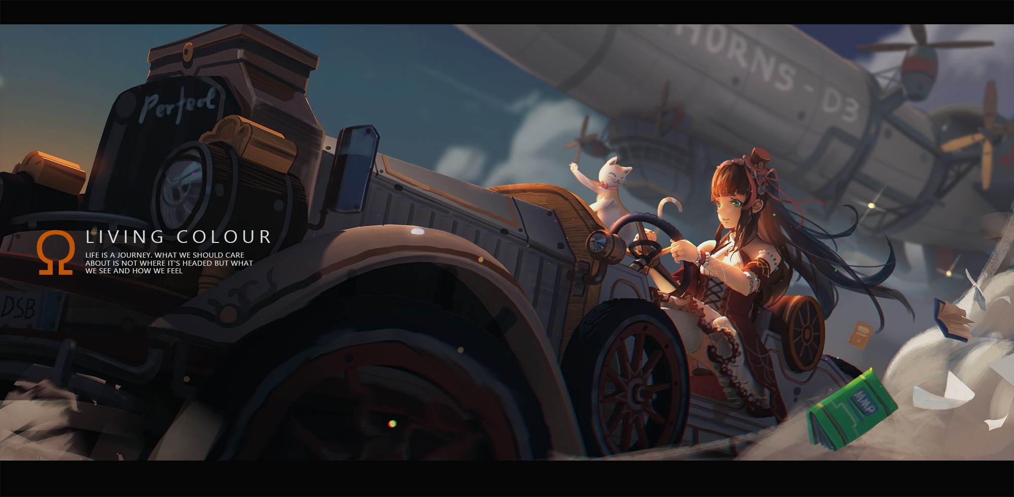 T5, anime girls, car, vehicle, HD Wallpaper