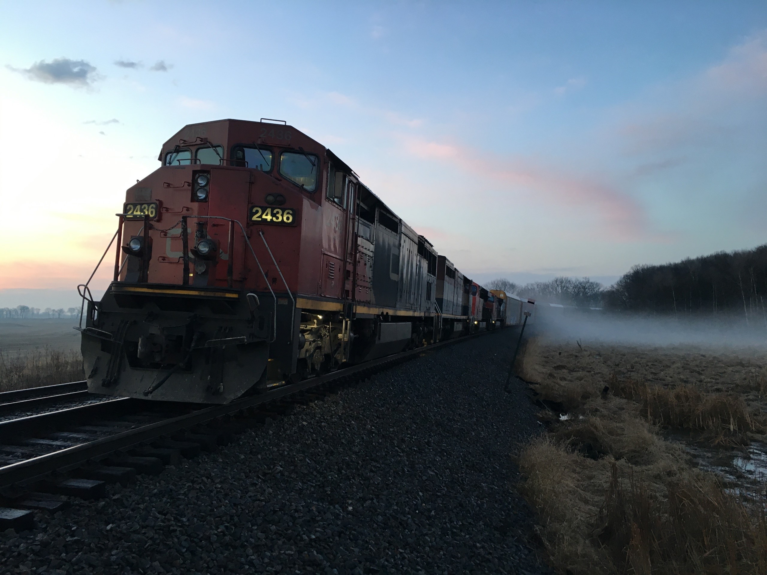 railway, train, vehicle, numbers, mist, HD Wallpaper