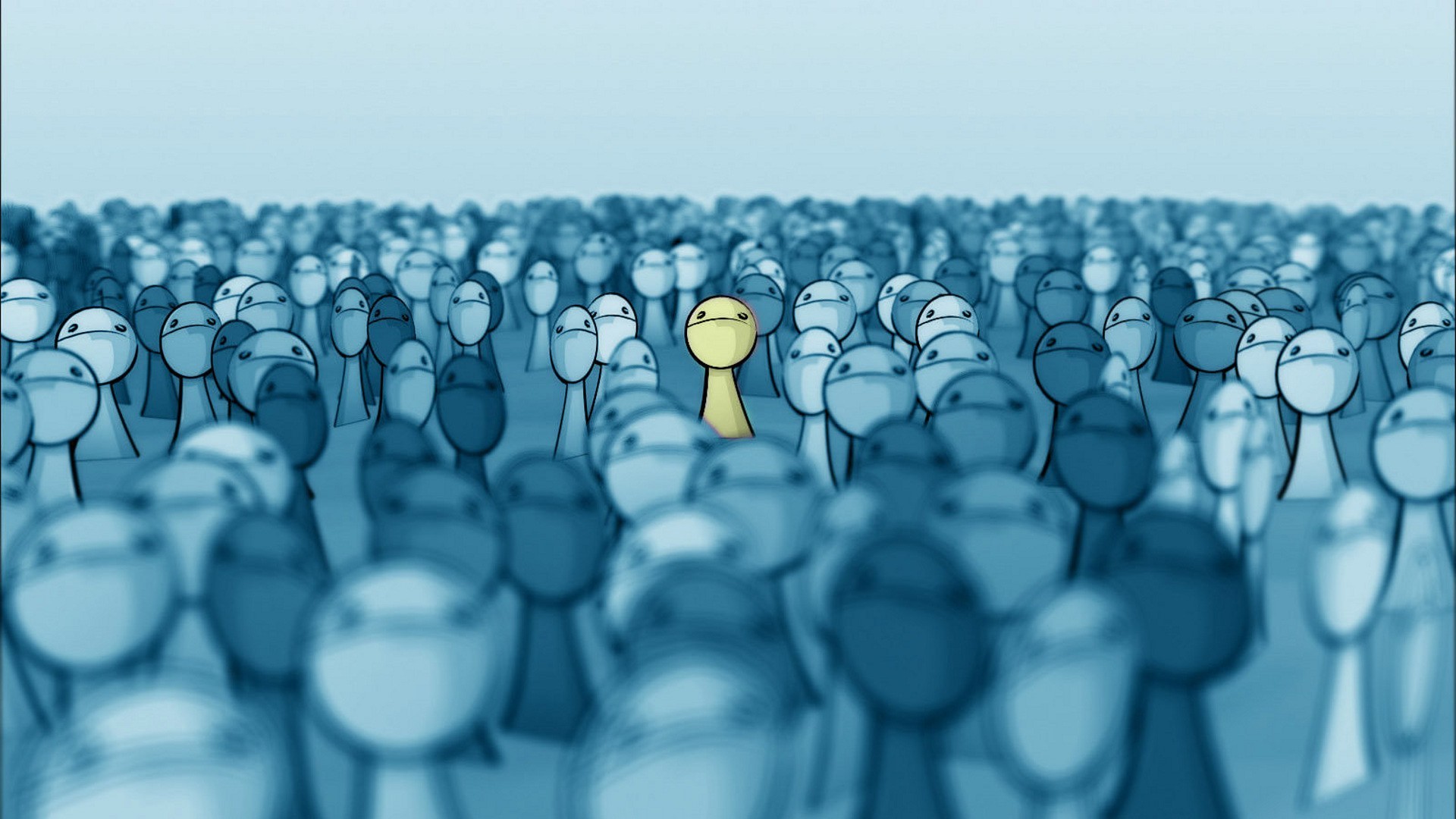 people, blue, artwork, HD Wallpaper