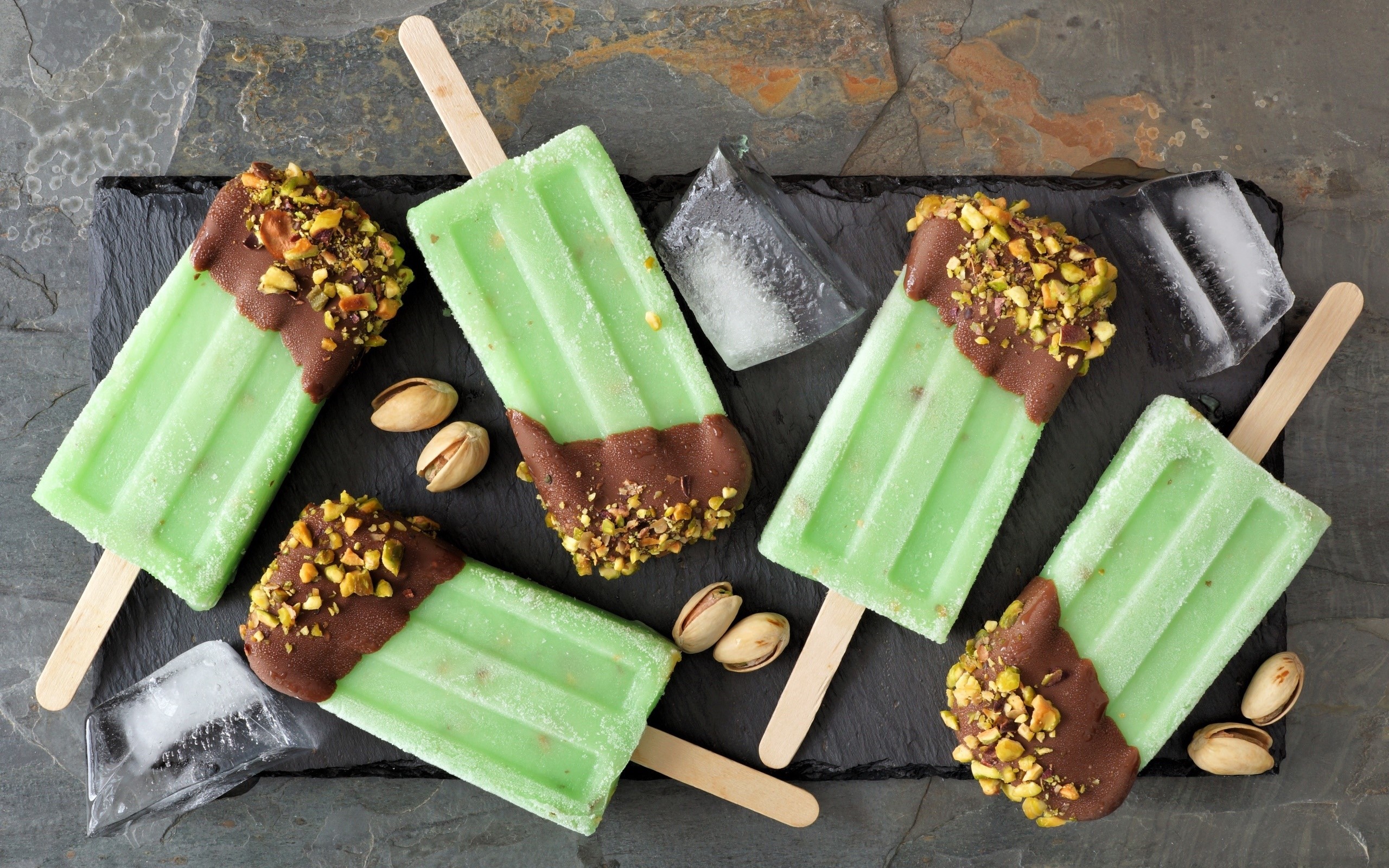 food, popsicle, ice cubes, HD Wallpaper