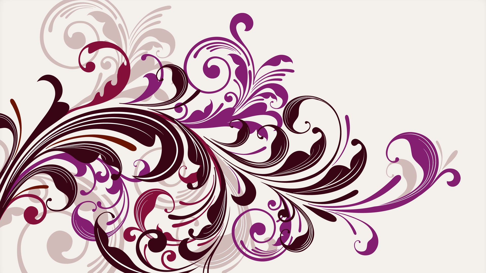 digital art, abstract, simple background, floral, HD Wallpaper