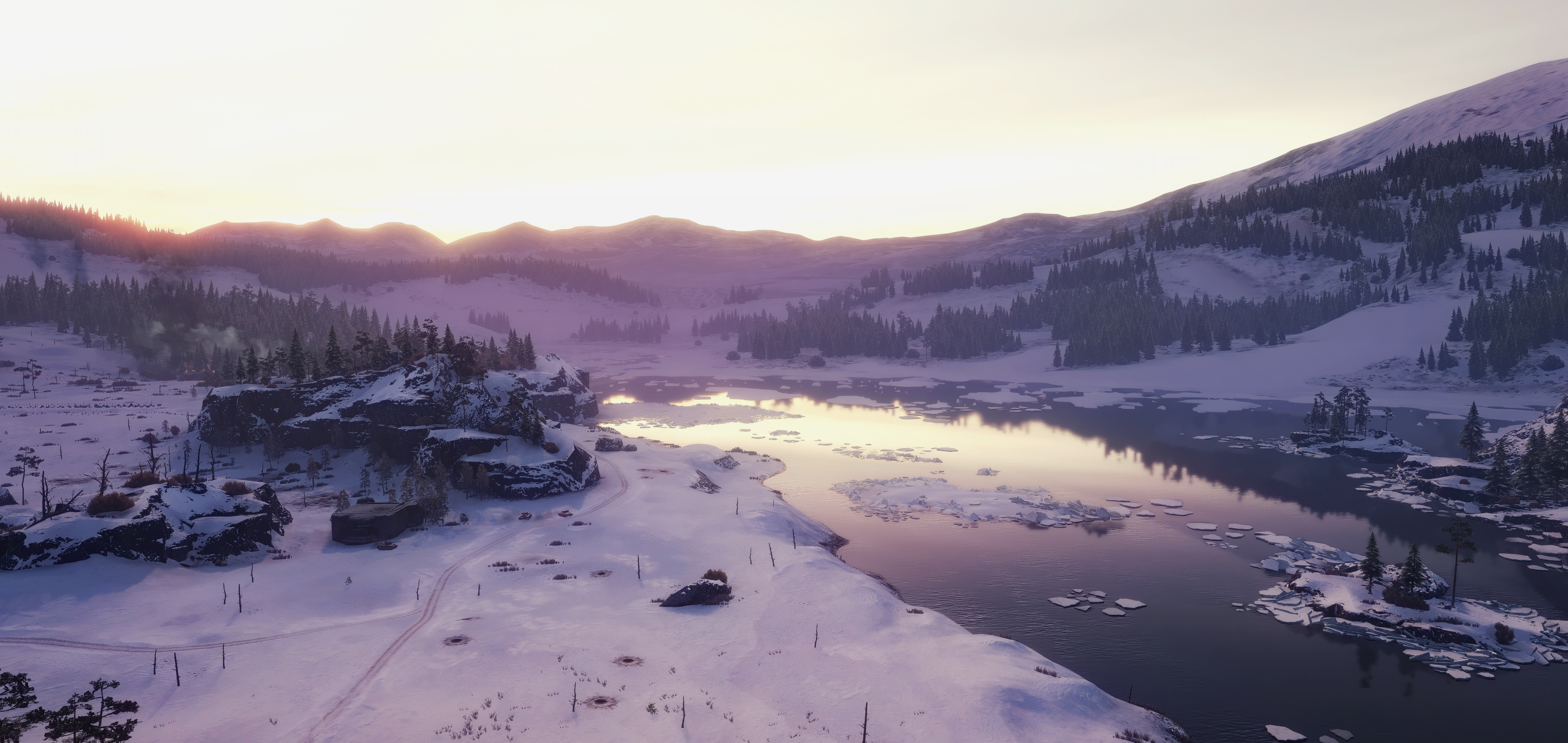 video games, World of Tanks, winter, snow, HD Wallpaper