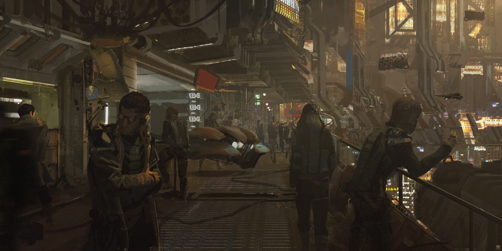 digital art, artwork, cyberpunk, futuristic, science fiction, city, HD Wallpaper