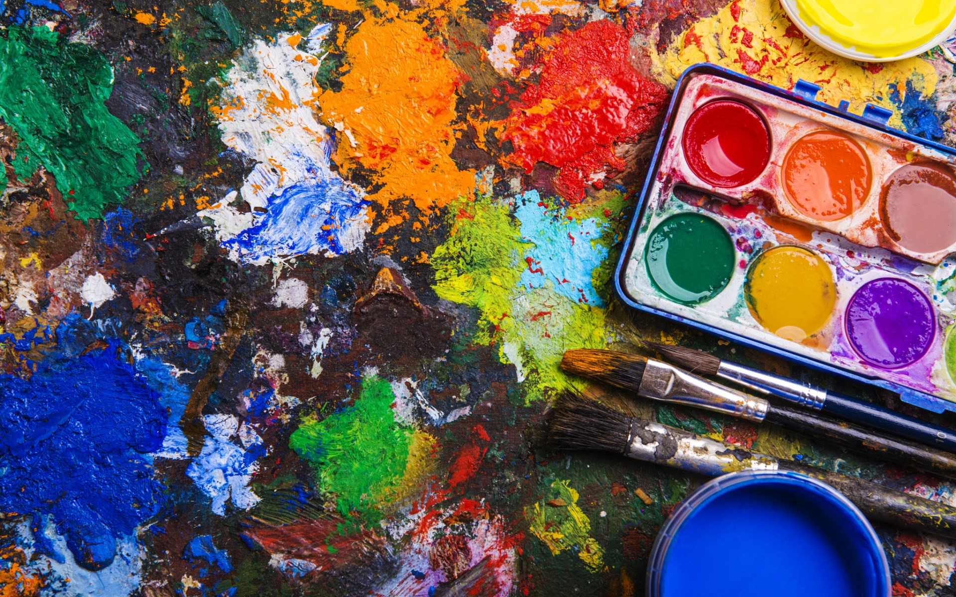watercolor, colorful, 500px, HD Wallpaper
