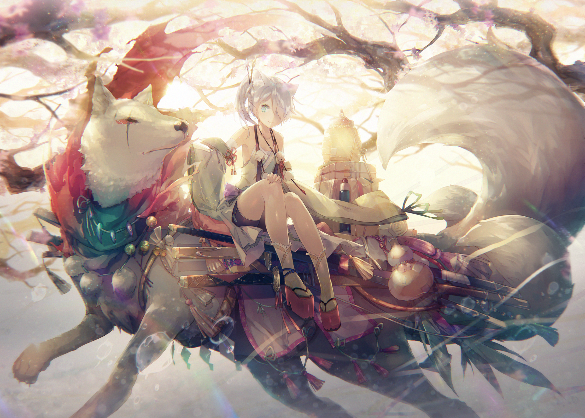 animals, anime, anime girls, HD Wallpaper