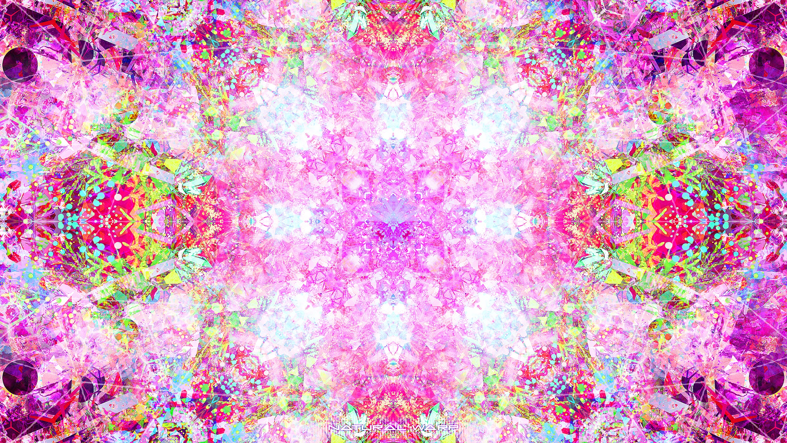psychedelic, digital art, fractal, pink, HD Wallpaper