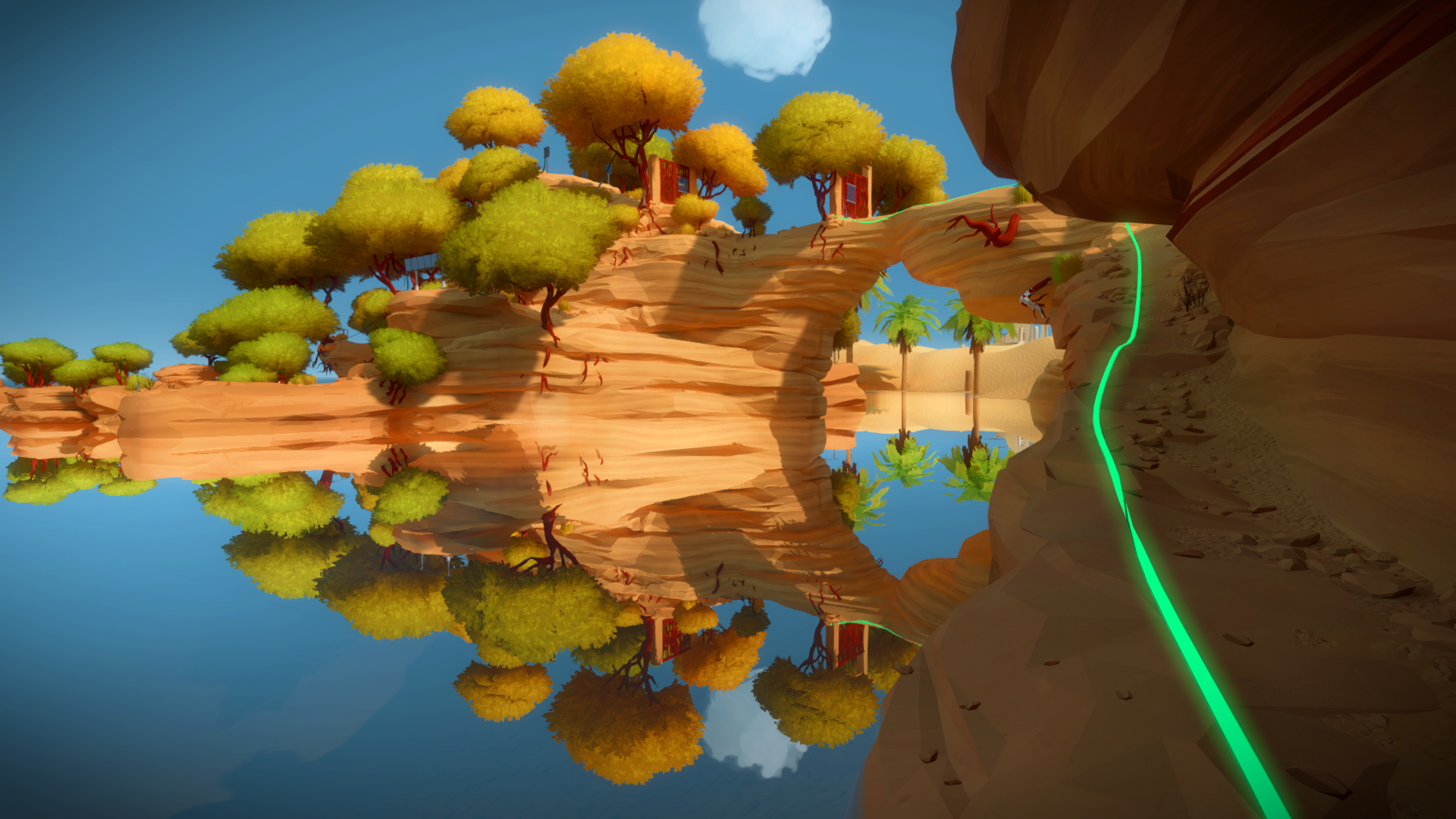The Witness, Xbox One, video games, rock, water, trees, HD Wallpaper