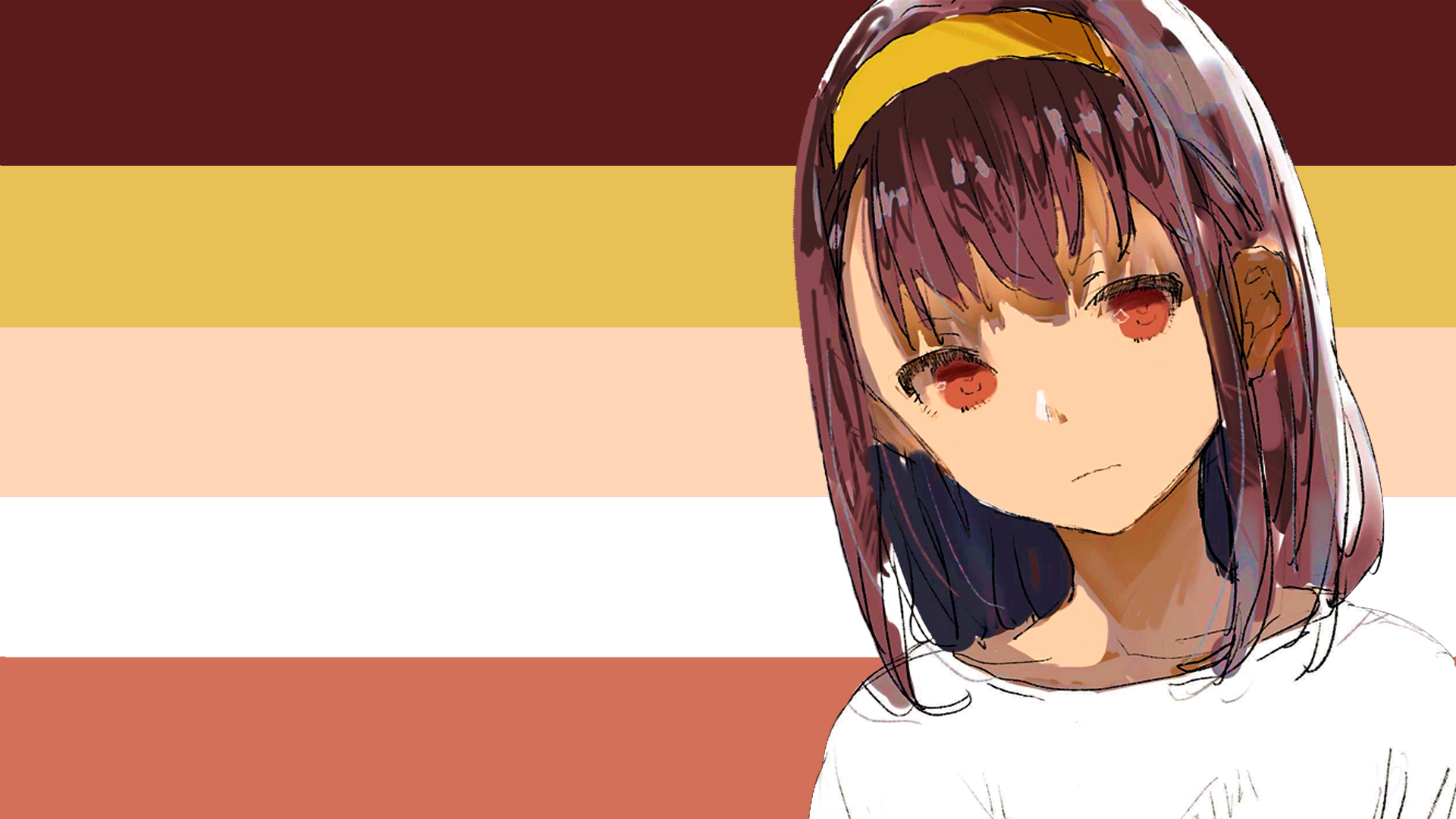 anime, anime girls, minimalism, lines, manga, HD Wallpaper