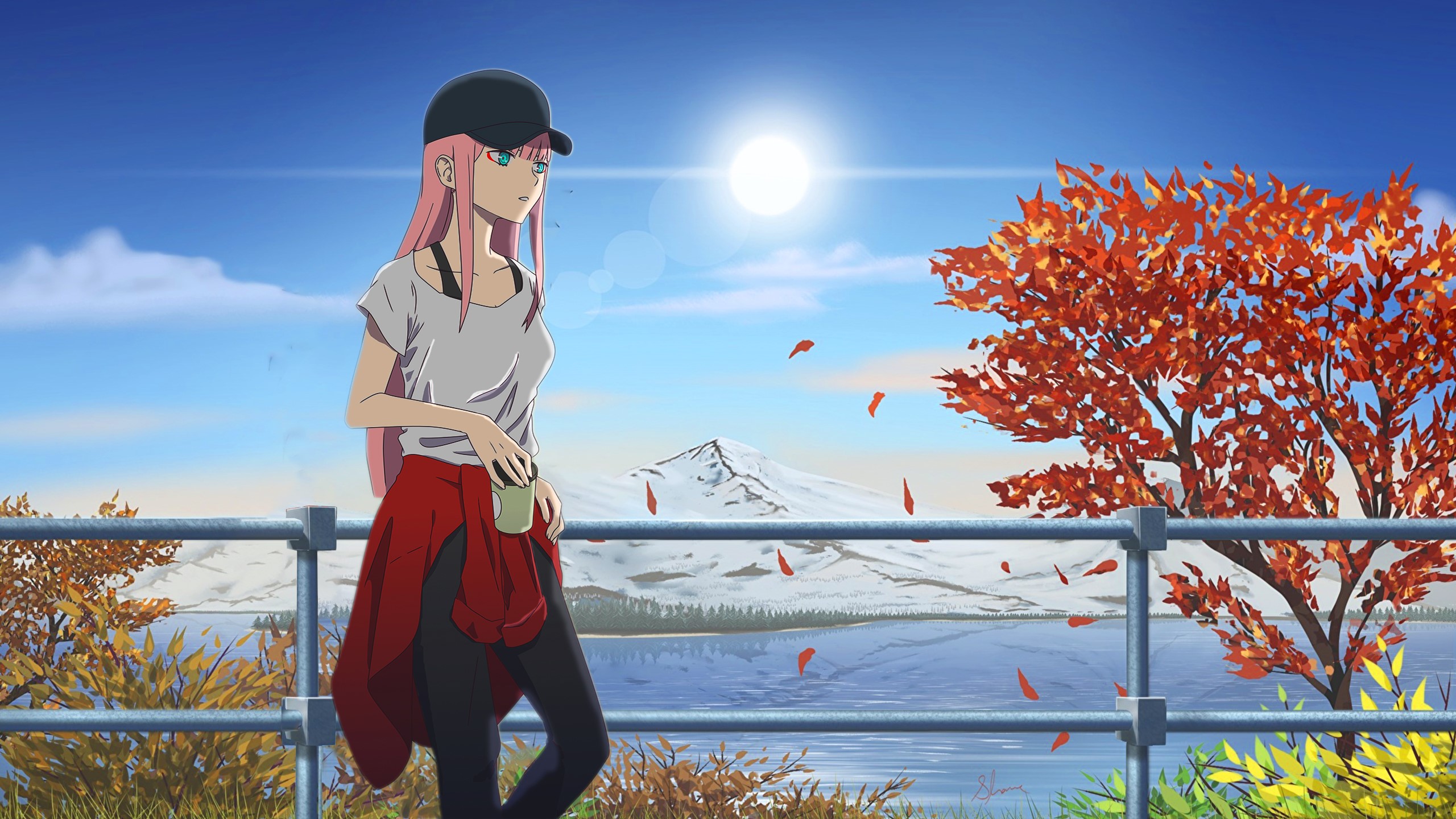 Darling in the FranXX, anime girls, Zero Two (Darling in the FranXX), pink hair, HD Wallpaper