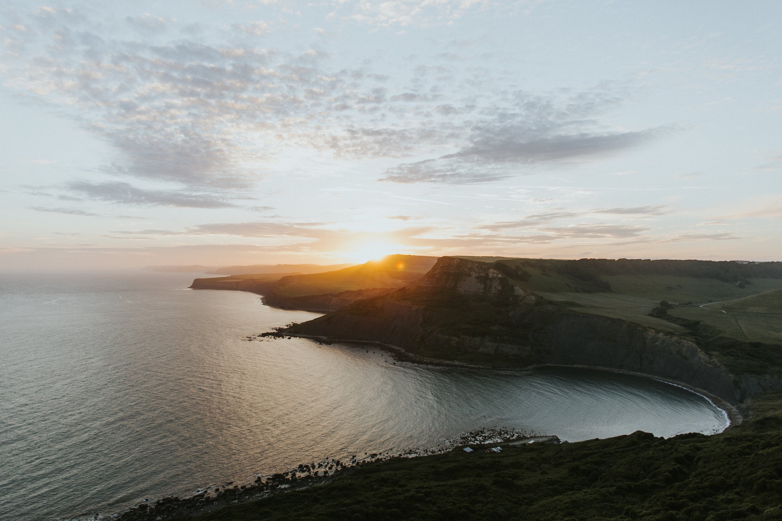 sea, sunset, landscape, sky, sunlight, HD Wallpaper