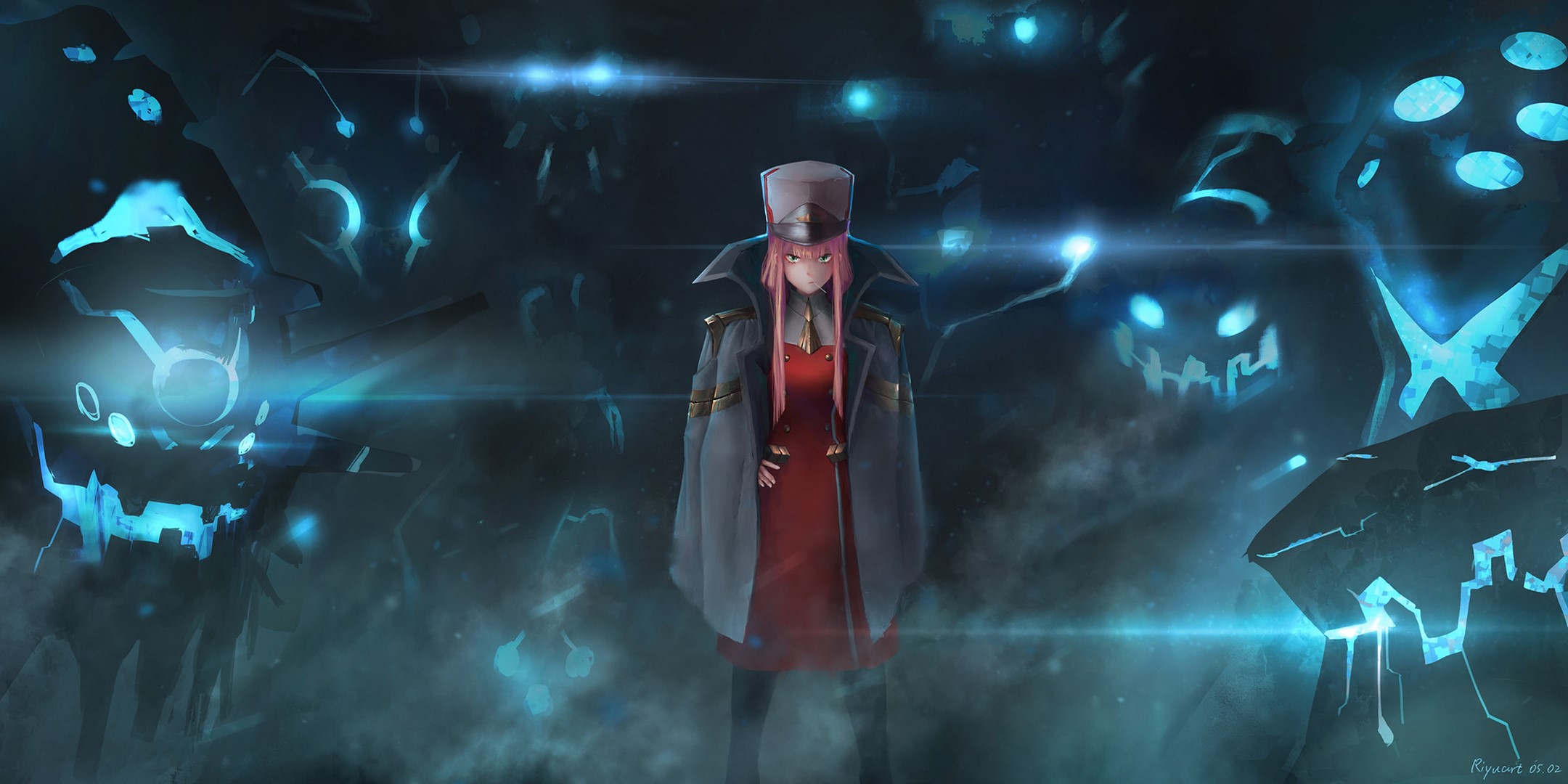 Darling in the FranXX, anime girls, Zero Two (Darling in the FranXX), pink hair, HD Wallpaper