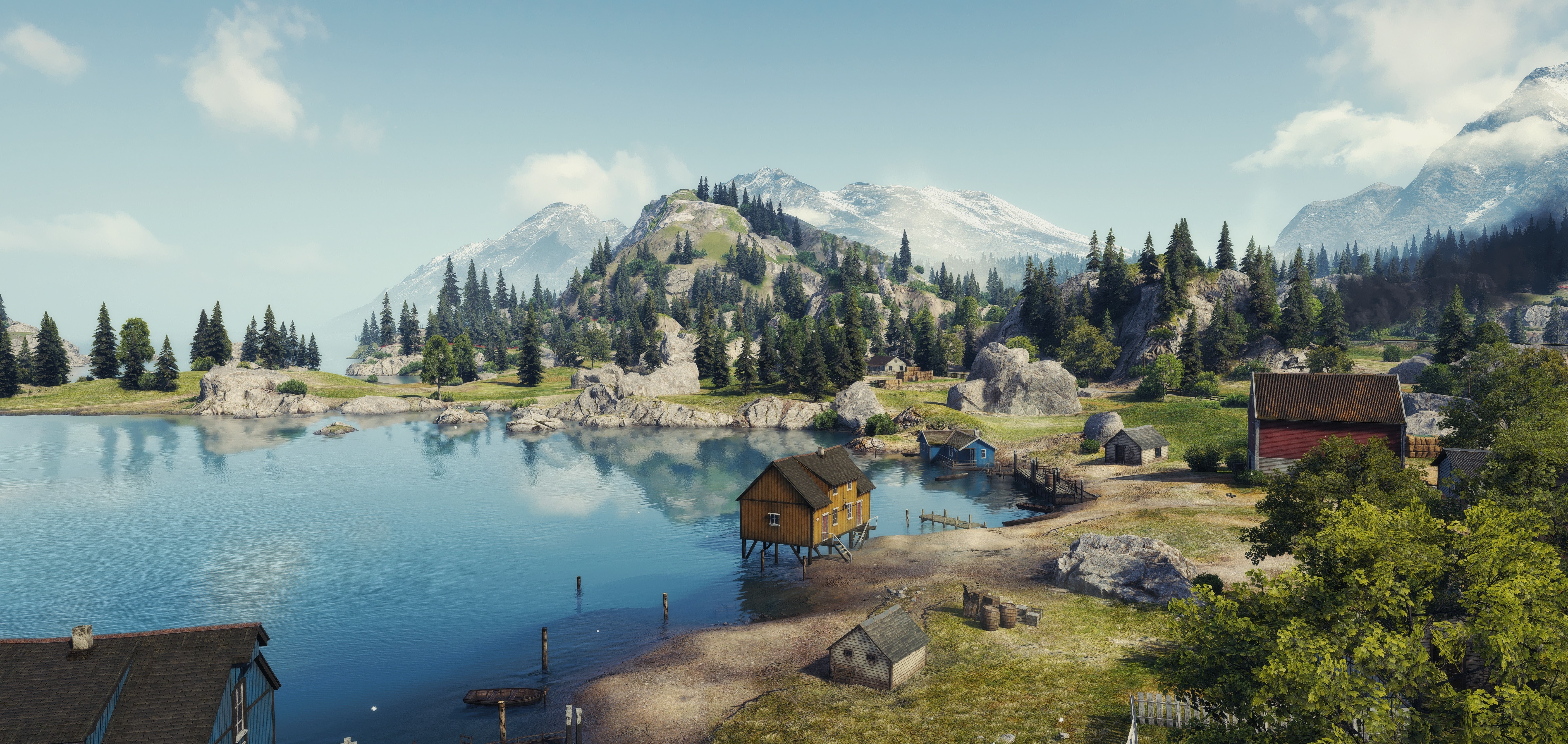video games, World of Tanks, lake, landscape, HD Wallpaper
