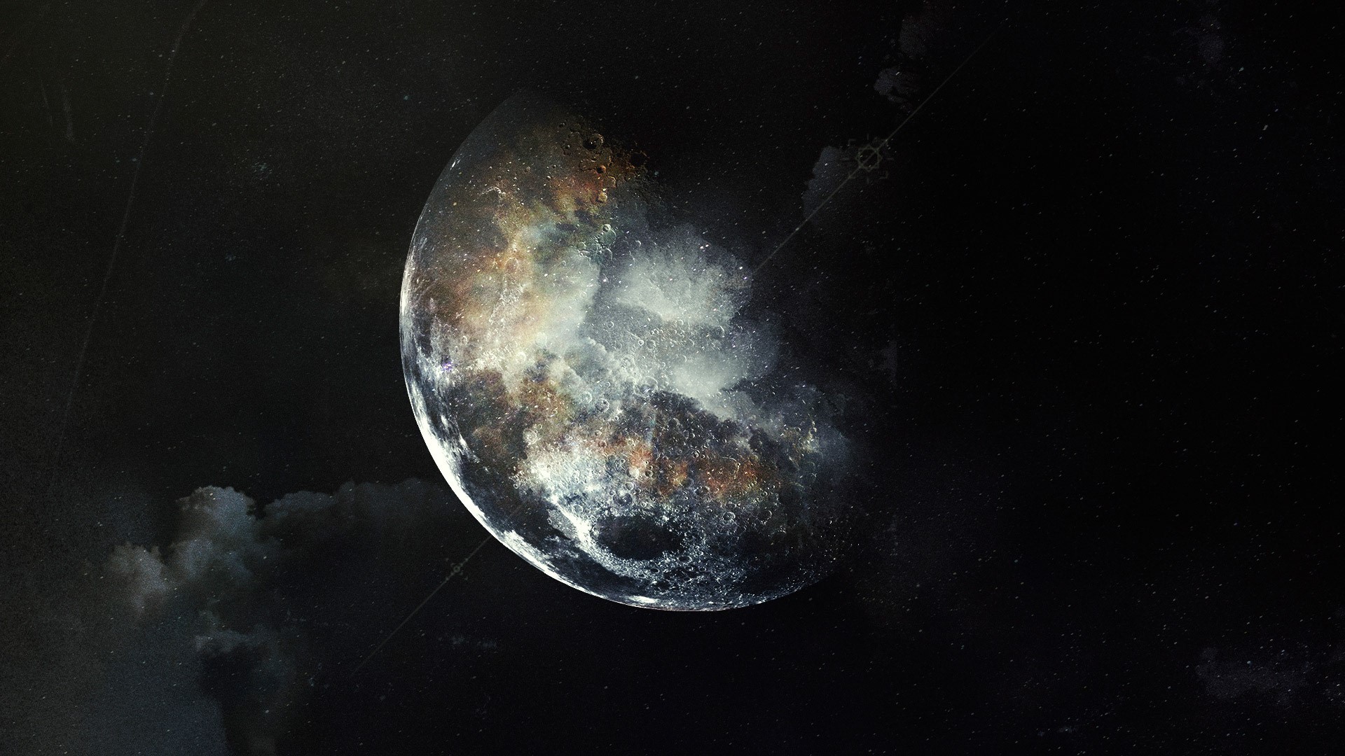 Nidia Dias, Moon, abstract, space, HD Wallpaper