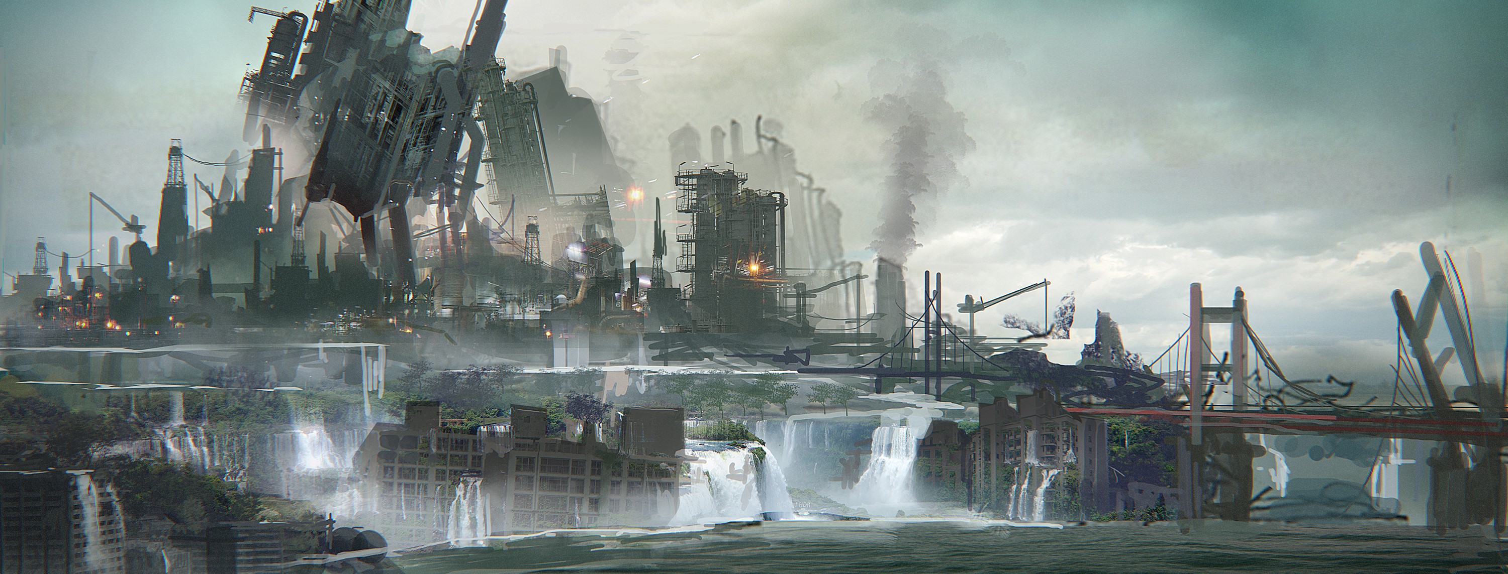 Nier: Automata, landscape, cityscape, ruins, NieR, HD Wallpaper