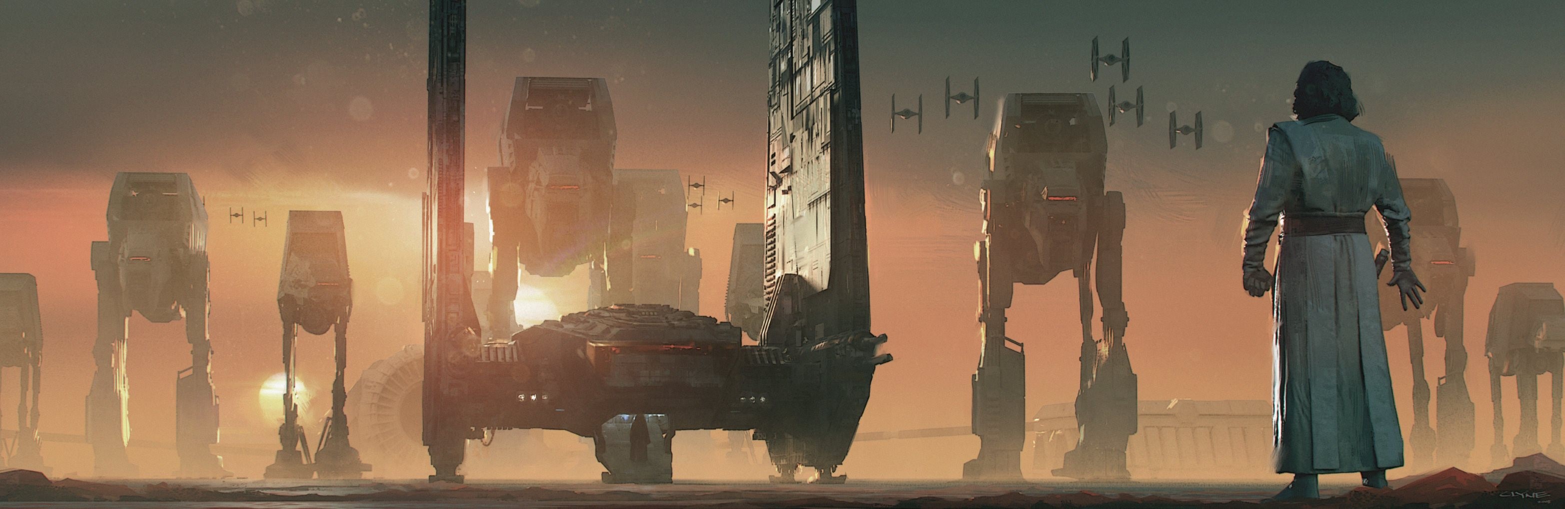 Star Wars, Luke Skywalker, atat, TIE Fighter, Star Wars: The Last Jedi, HD Wallpaper