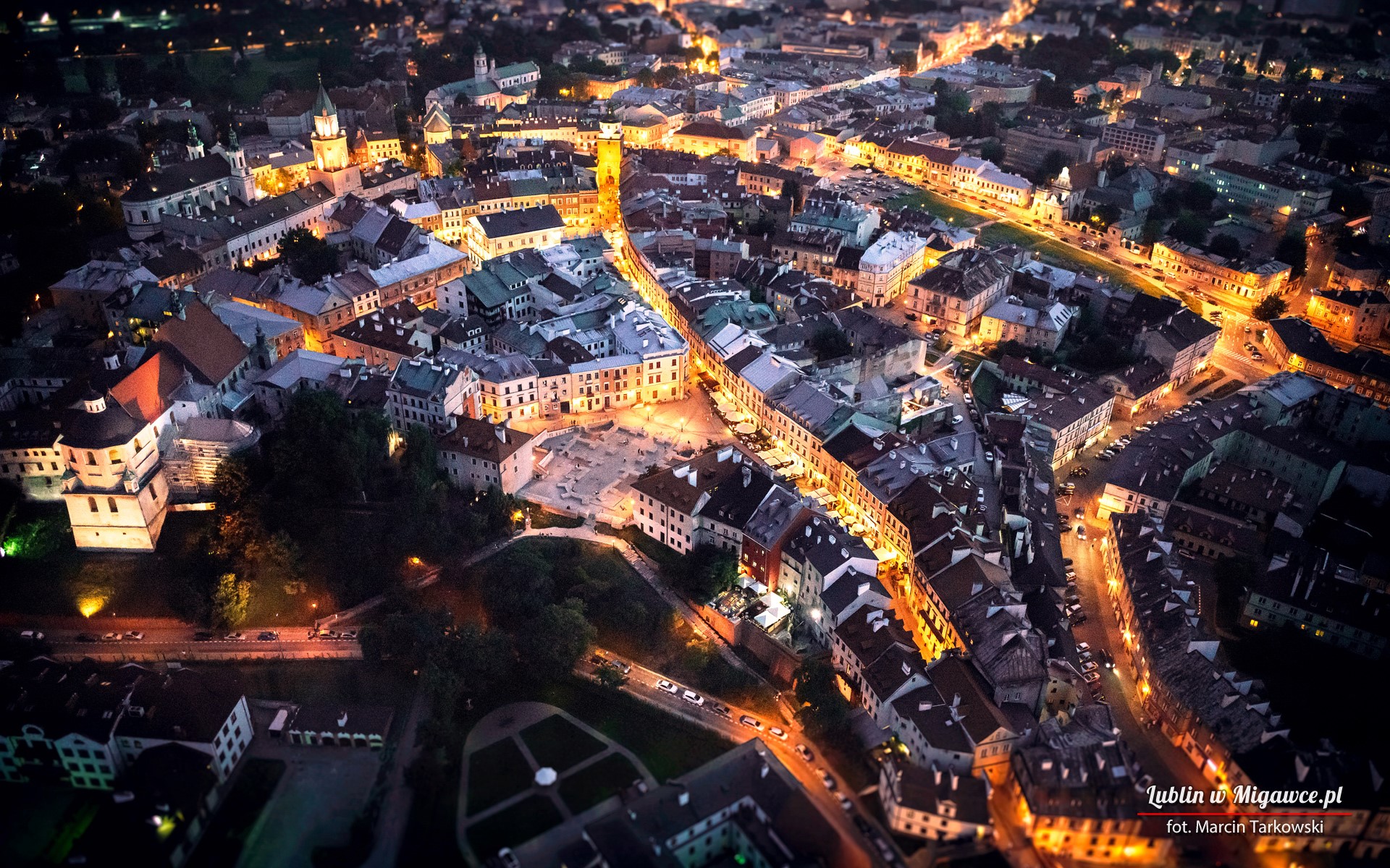 Lublin, Poland, Polish, cityscape, Europe, lights, city lights, city, HD Wallpaper