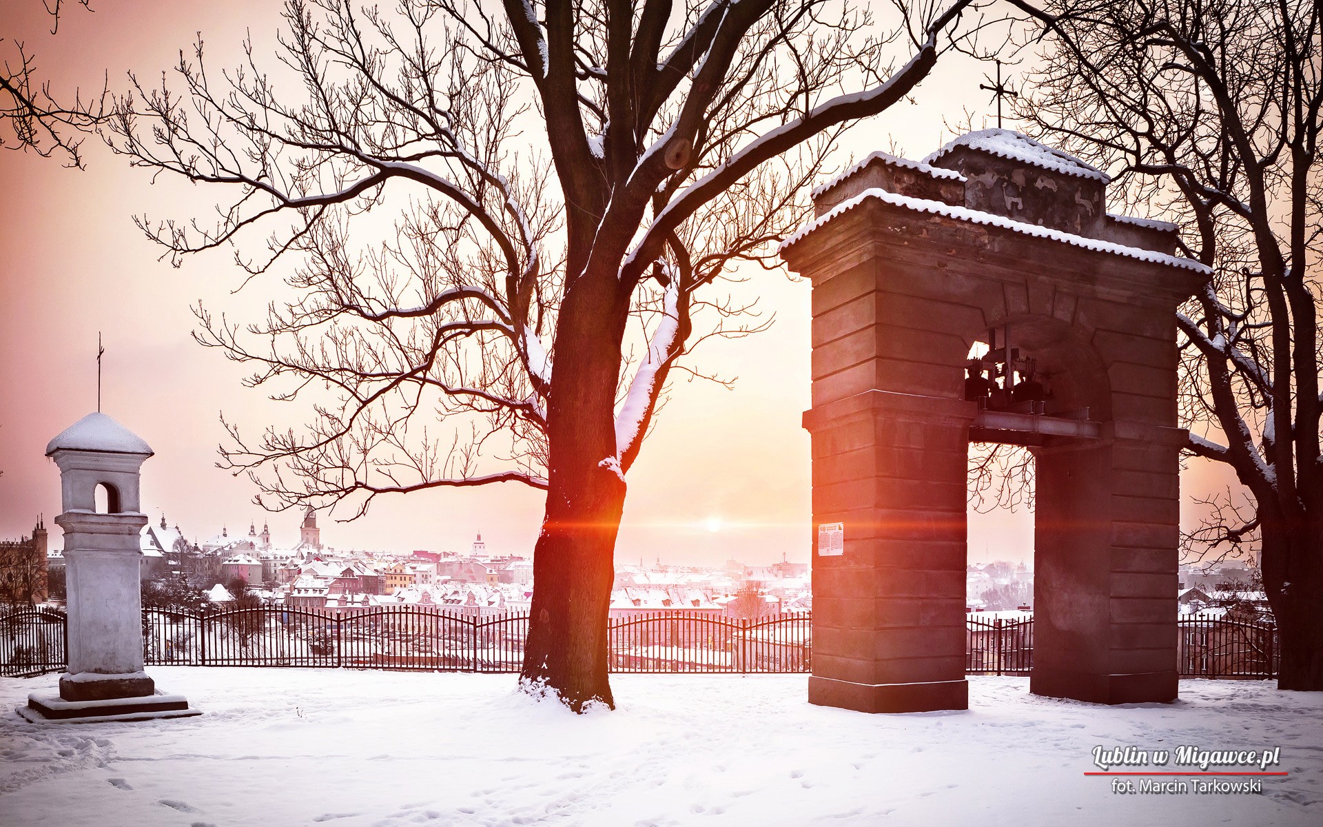 Lublin, Poland, Polish, cityscape, Tourism, tourist, Europe, snow, winter, HD Wallpaper