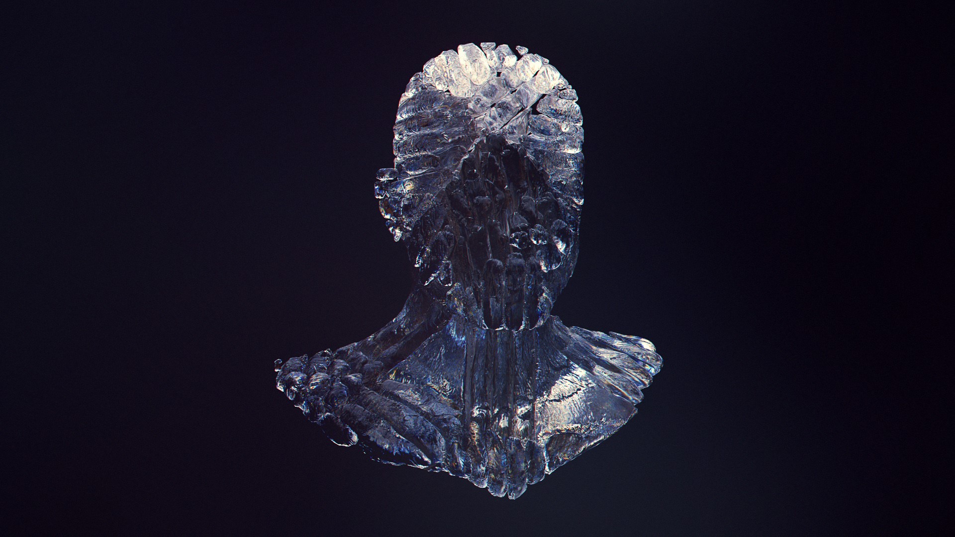 Nidia Dias, ice, simple, head, HD Wallpaper