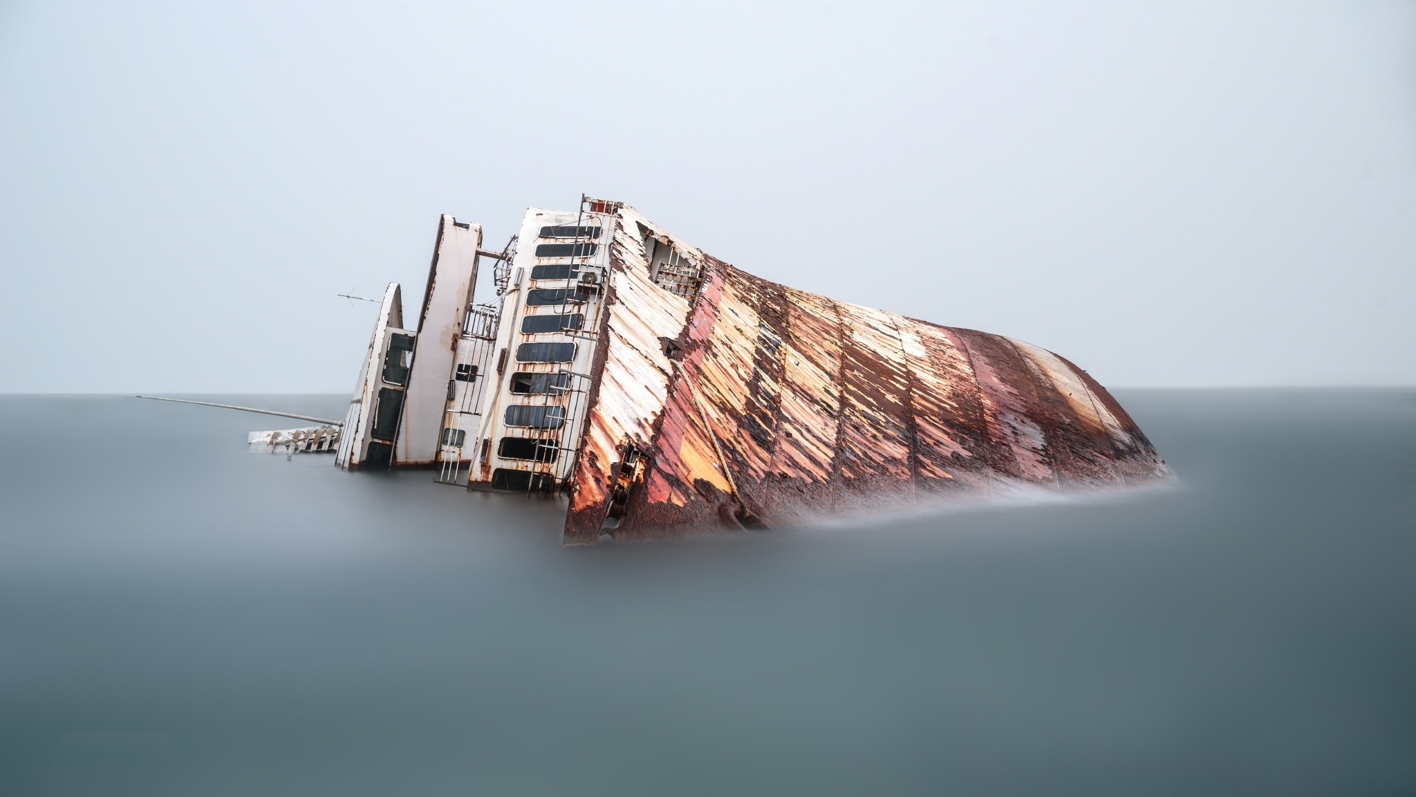 water, ship, wreck, HD Wallpaper