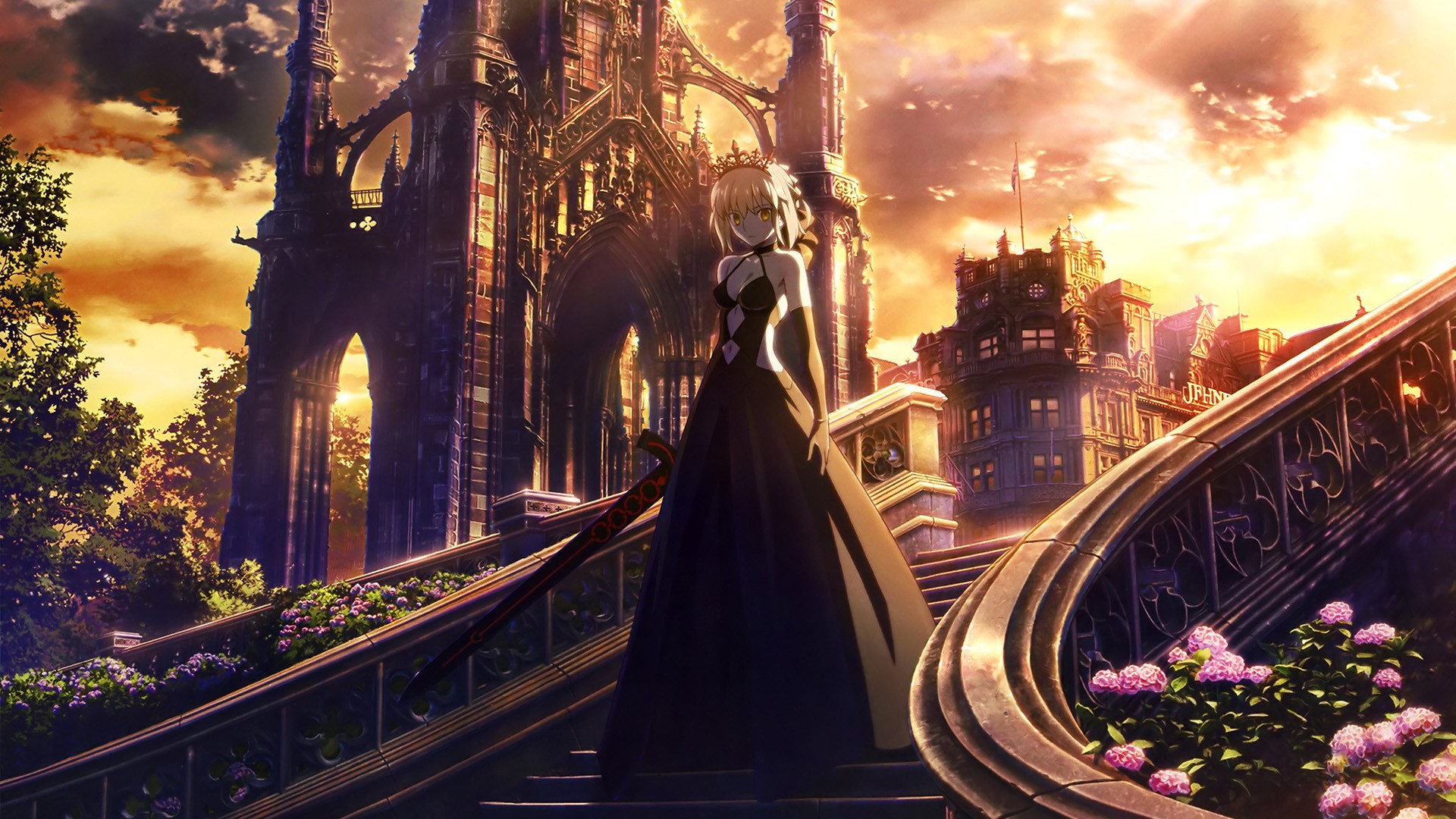 sword, black dress, blonde, Saber Alter, Fate Series, HD Wallpaper