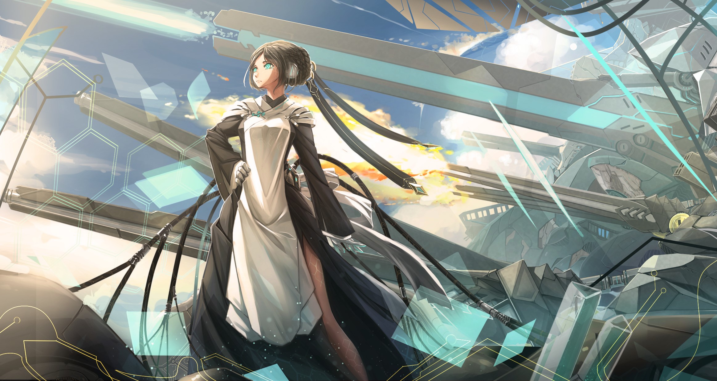 anime girls, 一筆, hanfu, HD Wallpaper