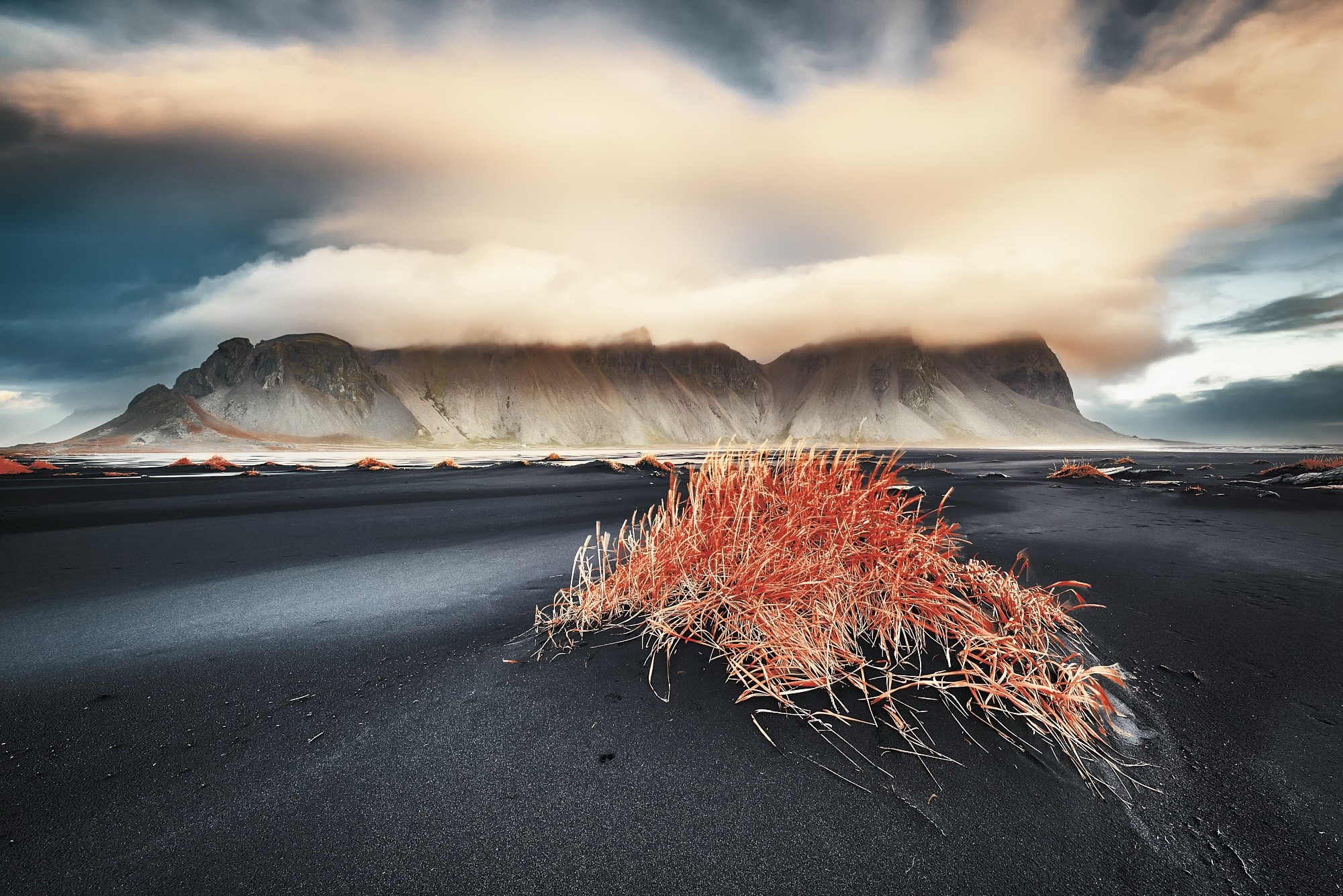 Iceland, nature, sky, clouds, landscape, Vestrahorn, HD Wallpaper