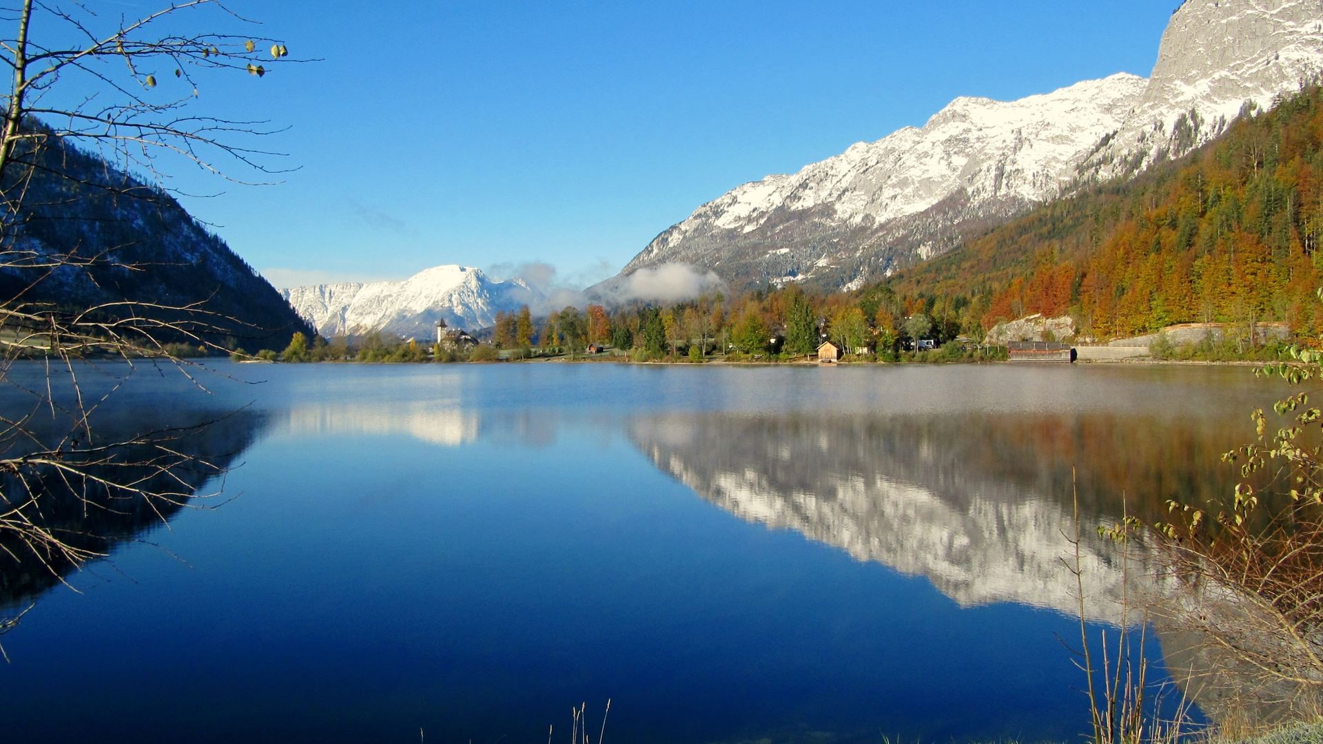 landscape, lake, mountains, water, reflection, HD Wallpaper
